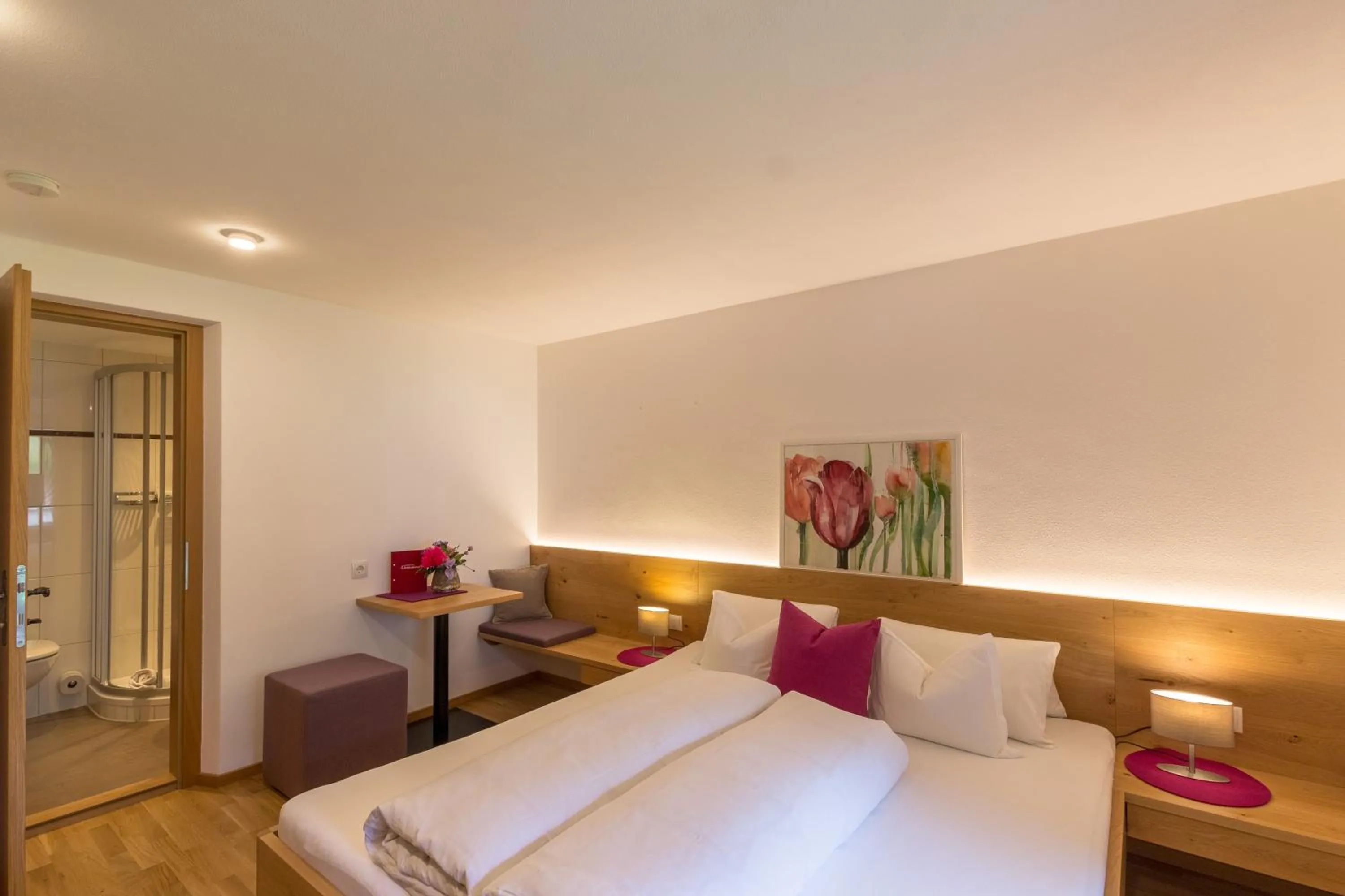 Bed in Pension Christophorus Hotel Garni