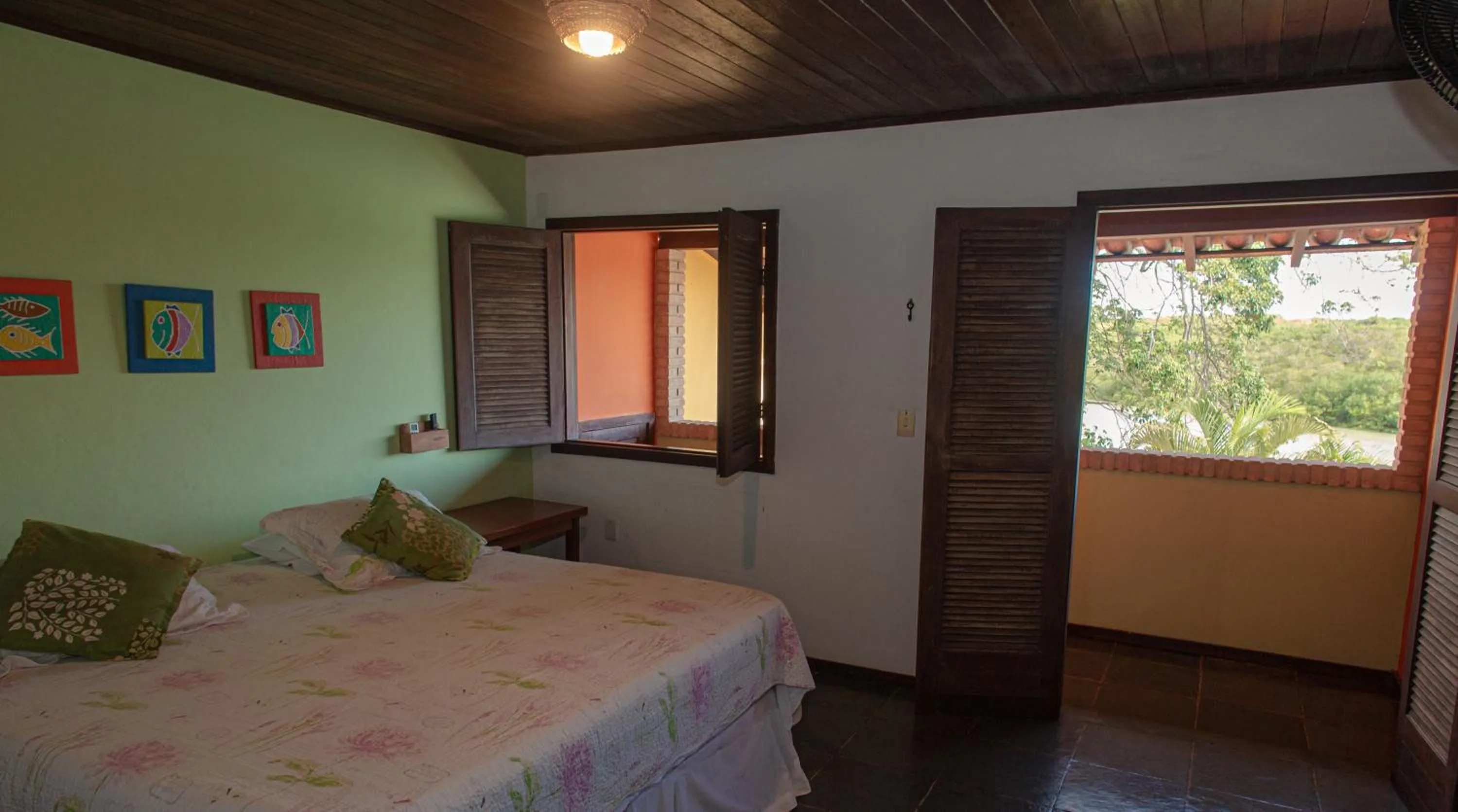 Bed in Pousada Canto do Rio