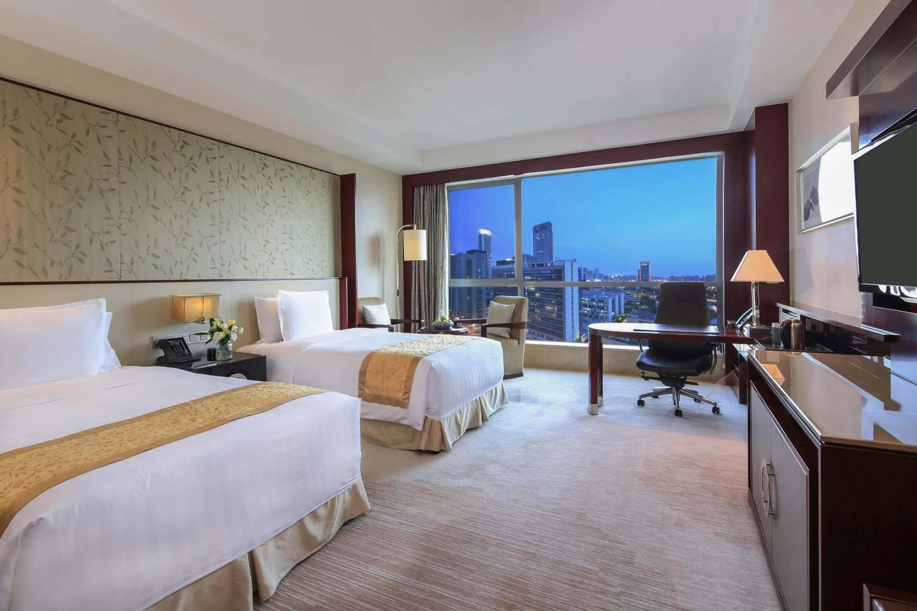 Photo of the whole room, Bed in Pan Pacific Ningbo