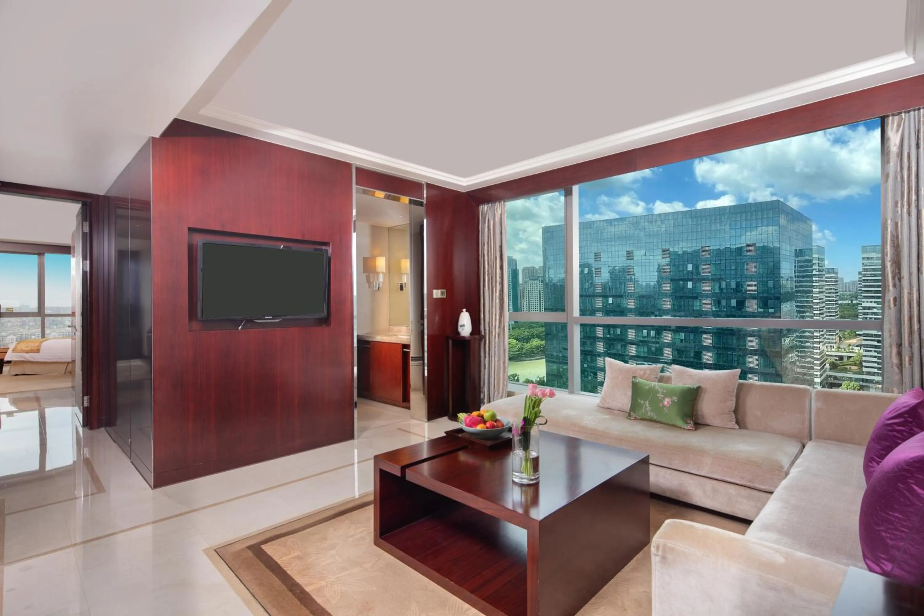 Photo of the whole room, Bed in Pan Pacific Ningbo