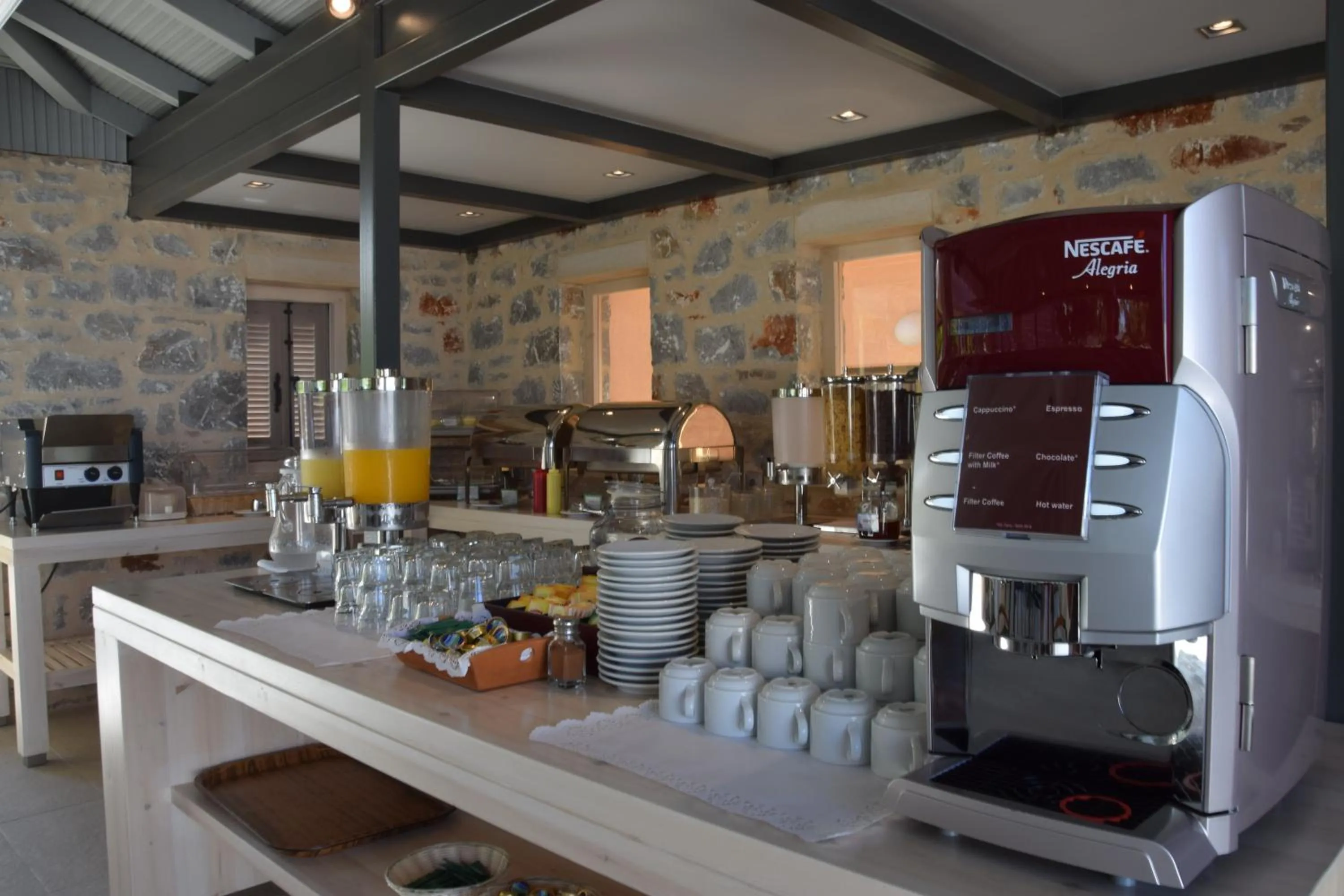 Buffet breakfast in Lefktron Hotel