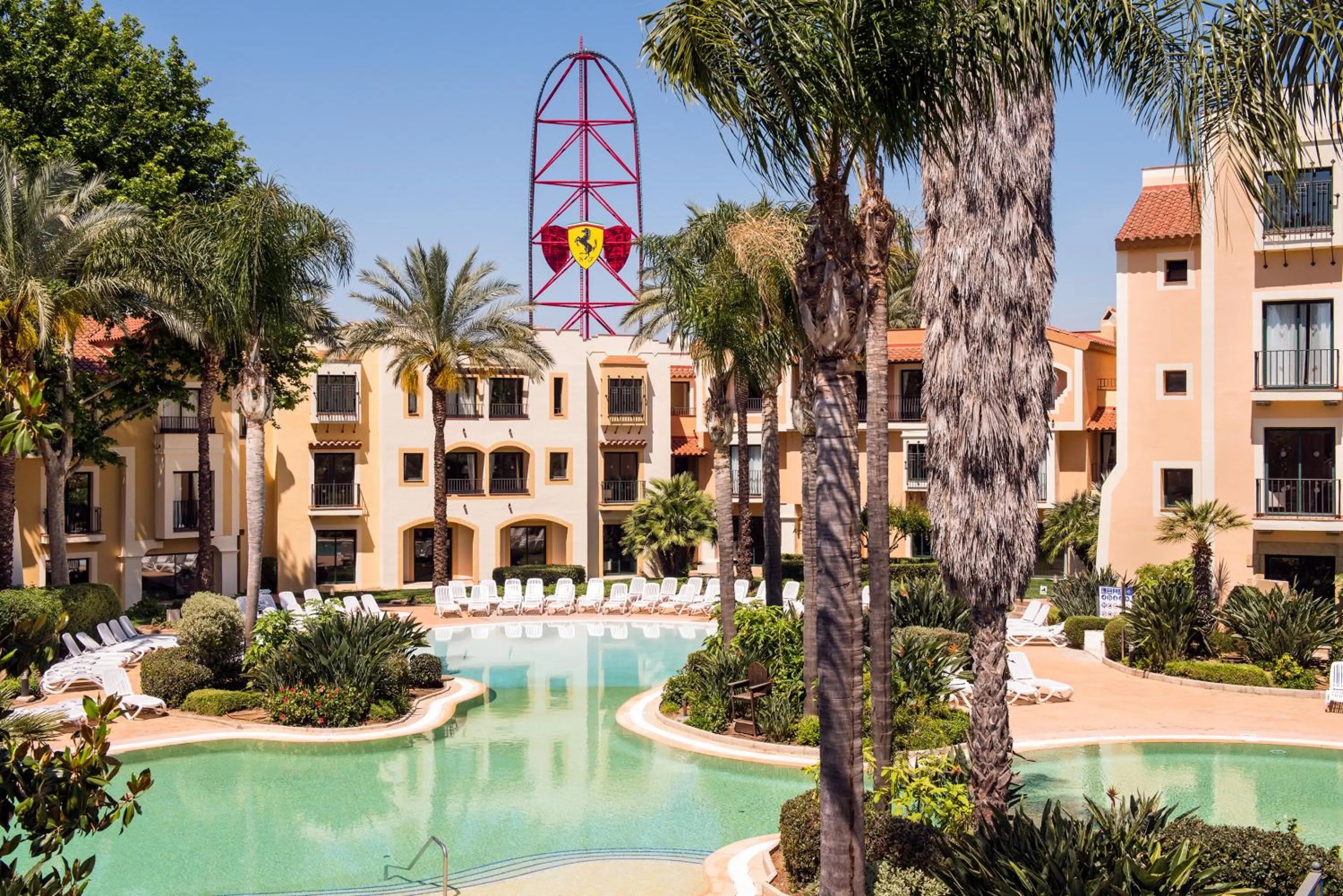 Pool view in PortAventura Hotel Roulette - Includes unlimited access to PortAventura Park & 1 access to Ferrari Land