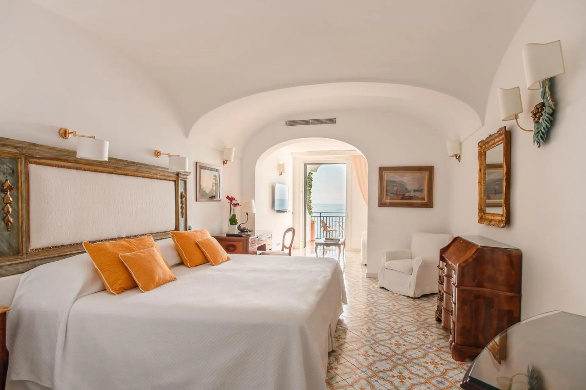 Bedroom, Bed in Hotel Santa Caterina