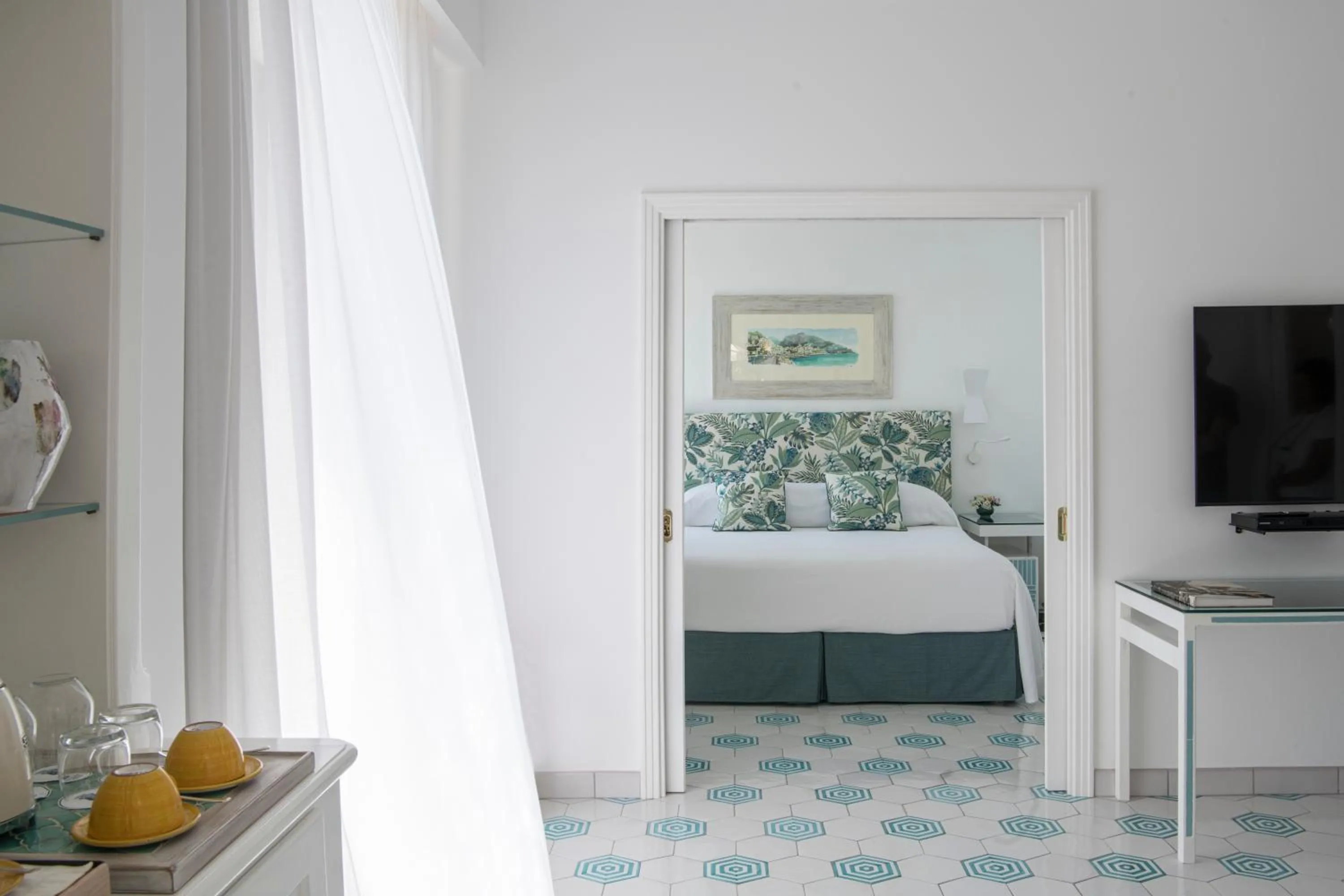 Bed in Hotel Santa Caterina