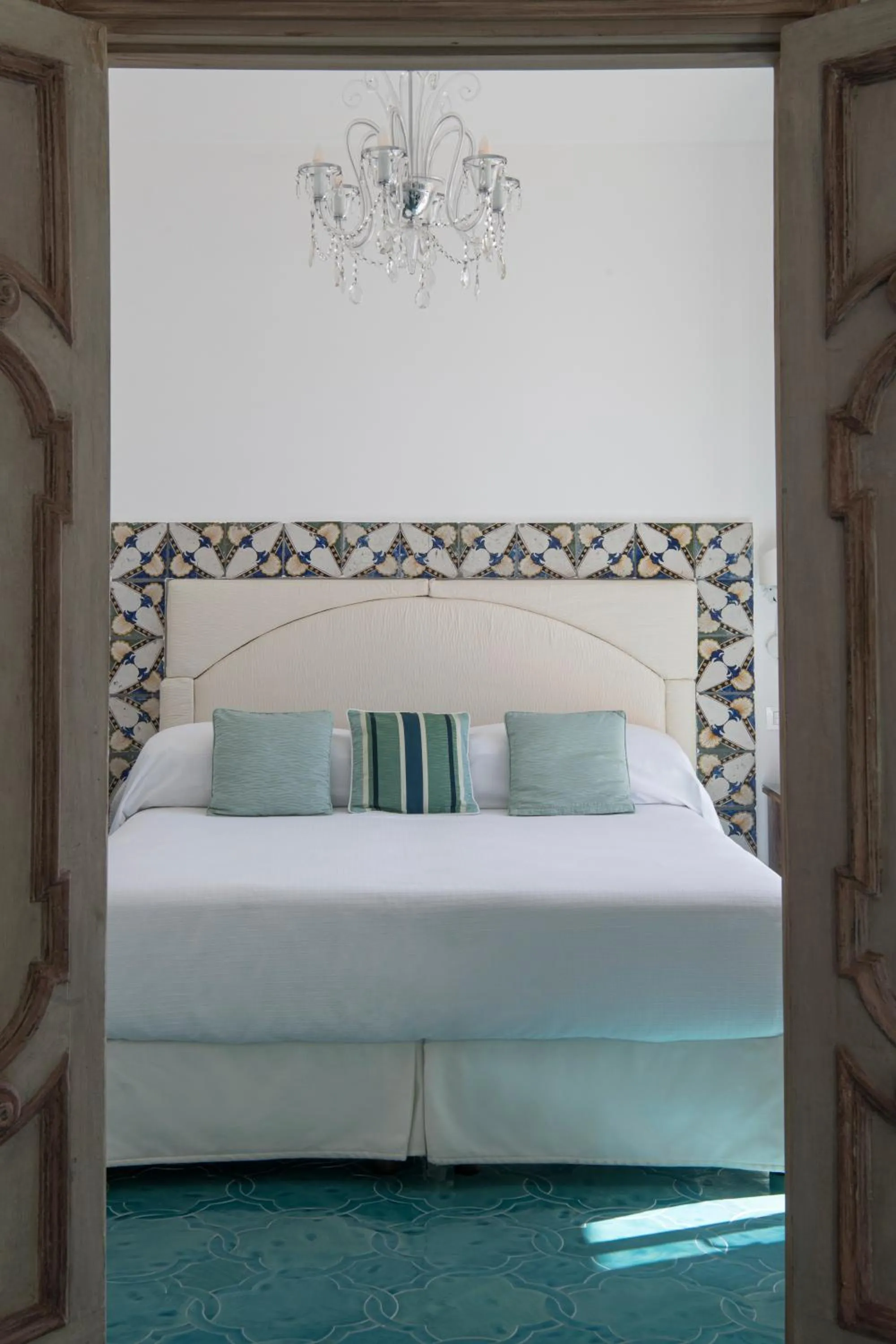 Bed in Hotel Santa Caterina