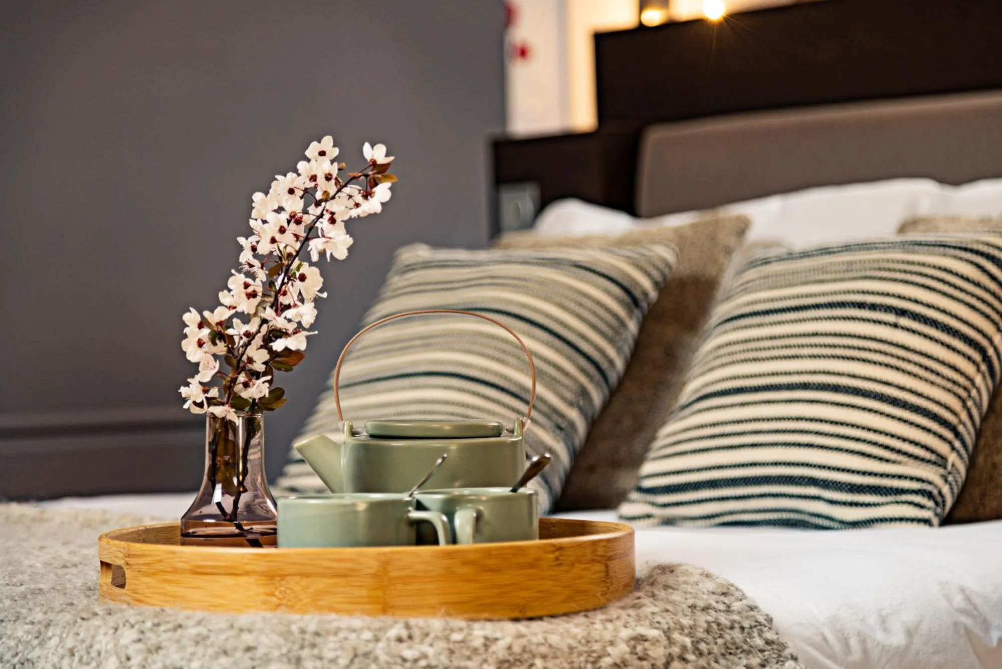 Decorative detail, Bed in Eco-Hotel Doña Mayor