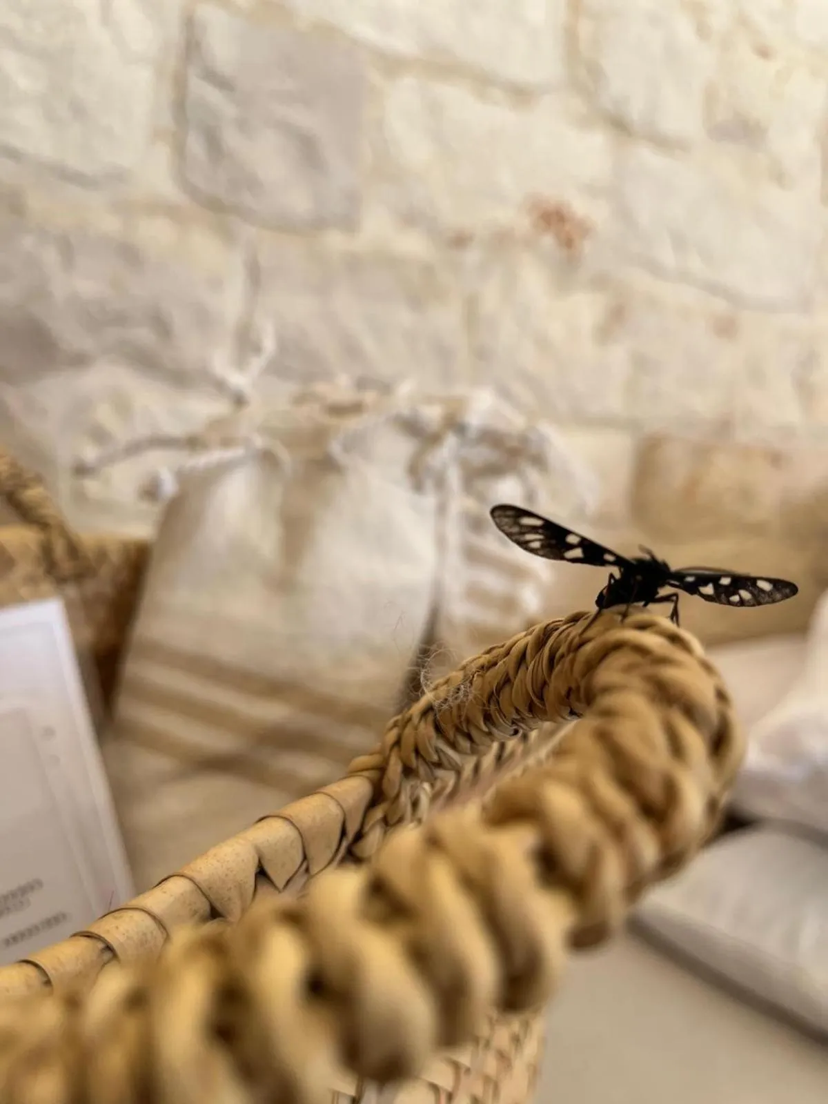 Decorative detail, Bed in Masseria Morrone
