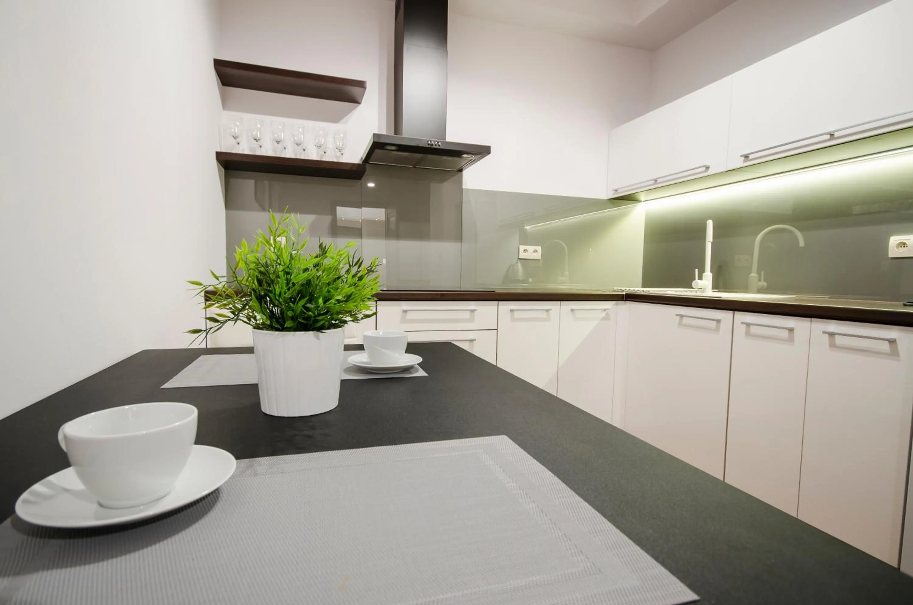 Kitchen or kitchenette in Angel City Center Krakow Aparthotel