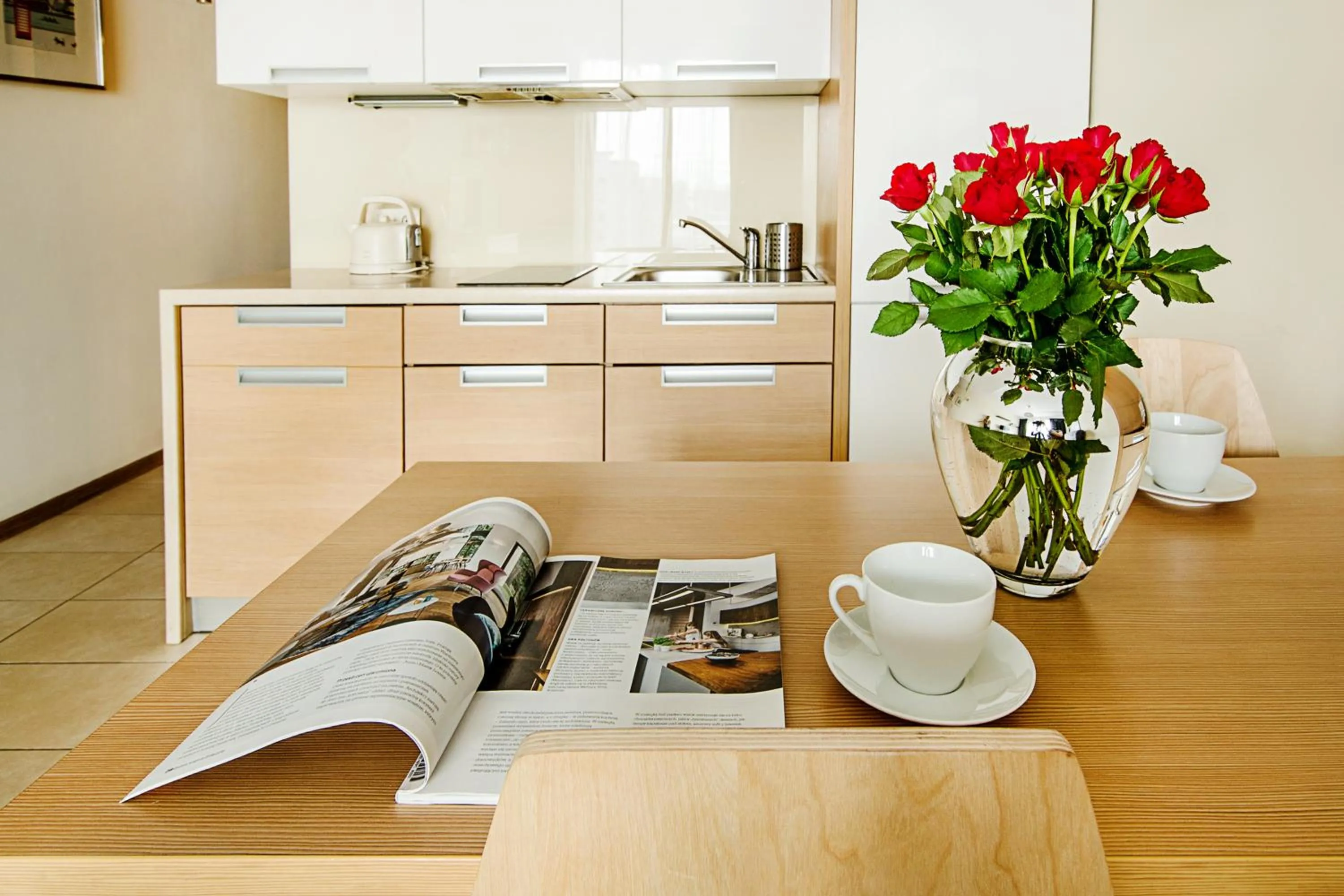 Kitchen or kitchenette in Angel City Center Krakow Aparthotel