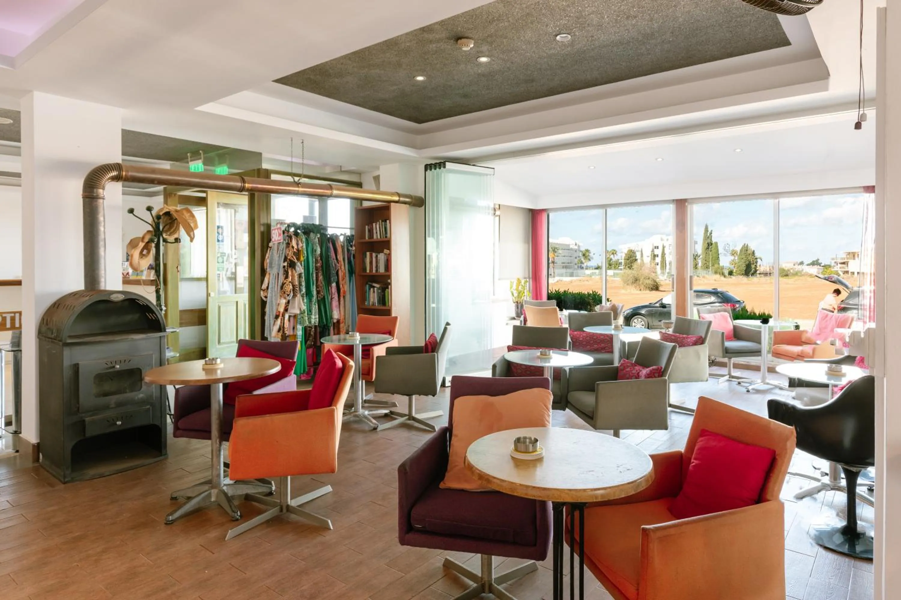 Communal lounge/ TV room in Neptune Hotel Apartments Paphos