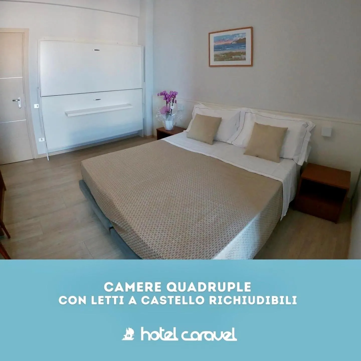 Bed in Hotel Caravel