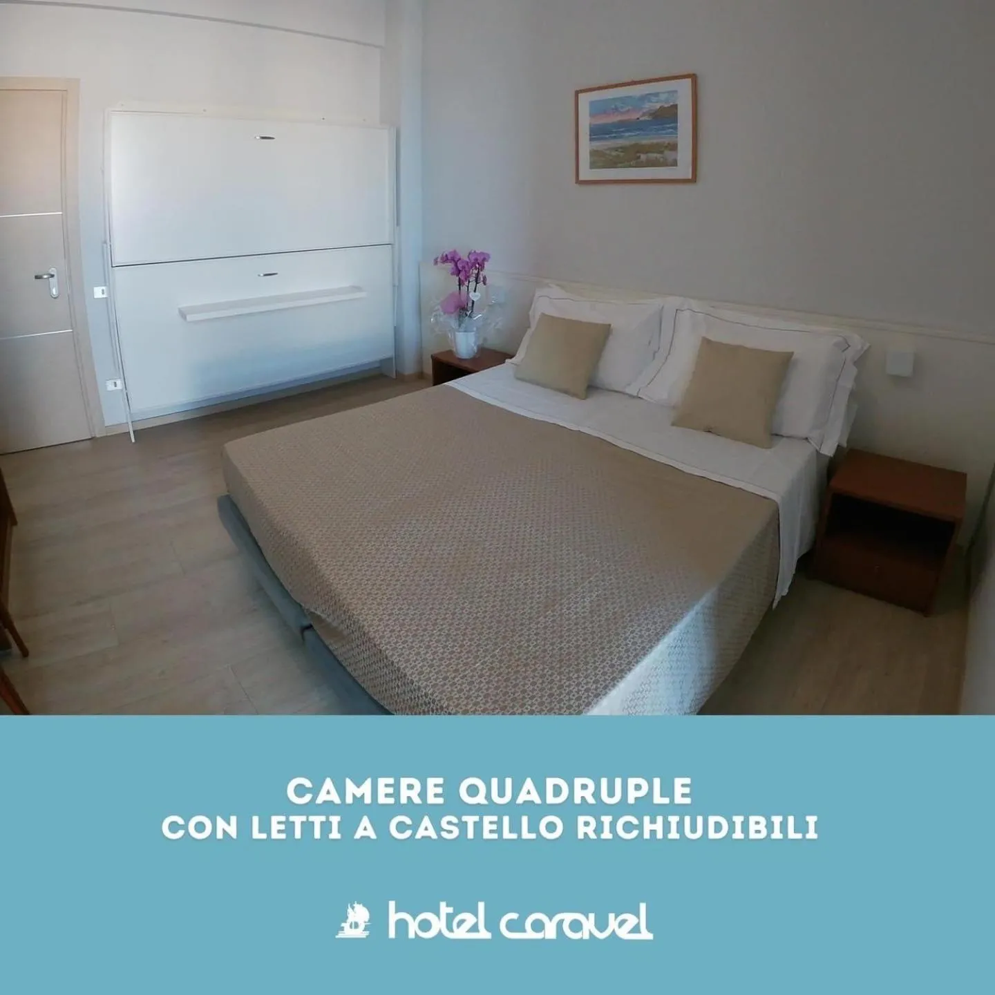 Bed in Hotel Caravel