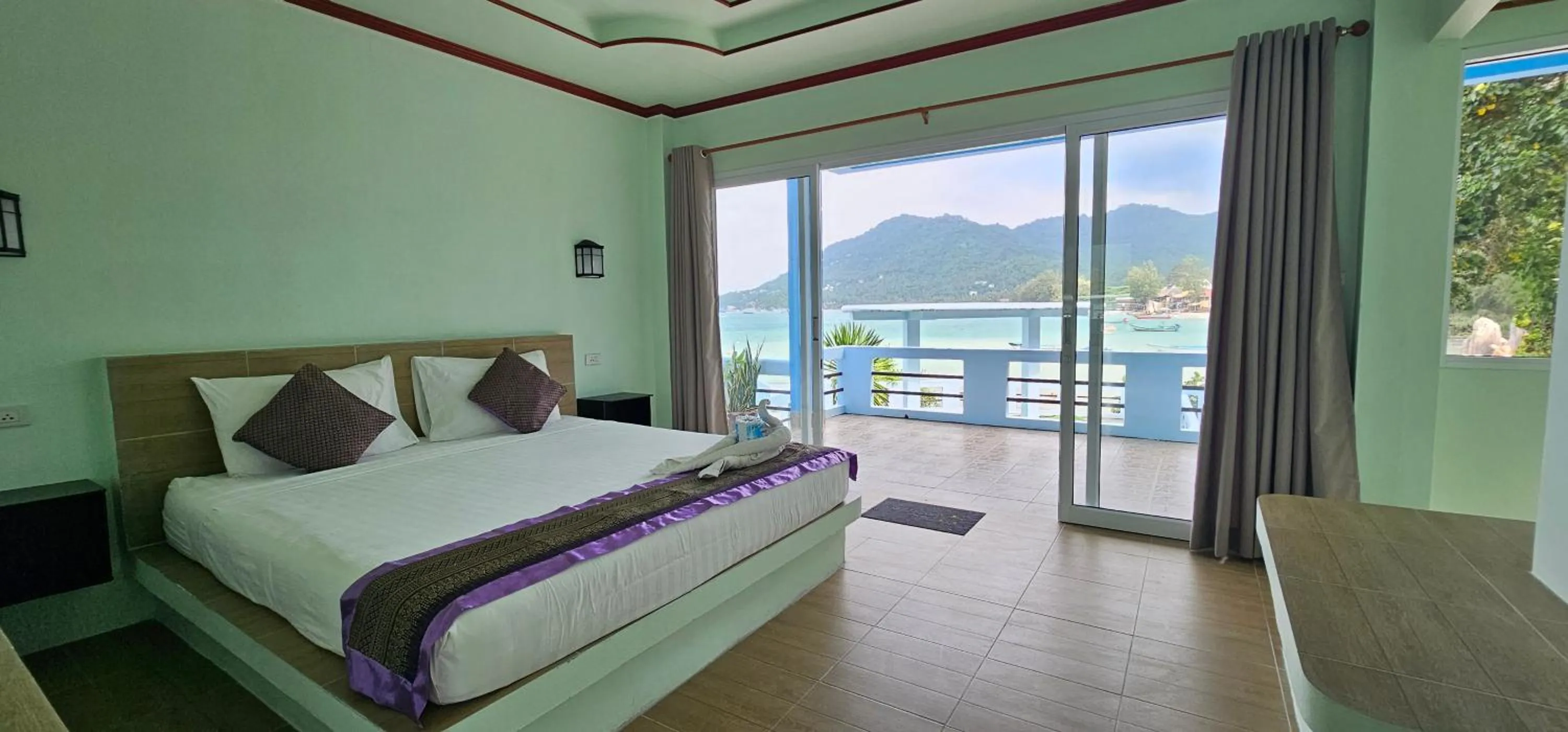 Bed in Ocean View Resort