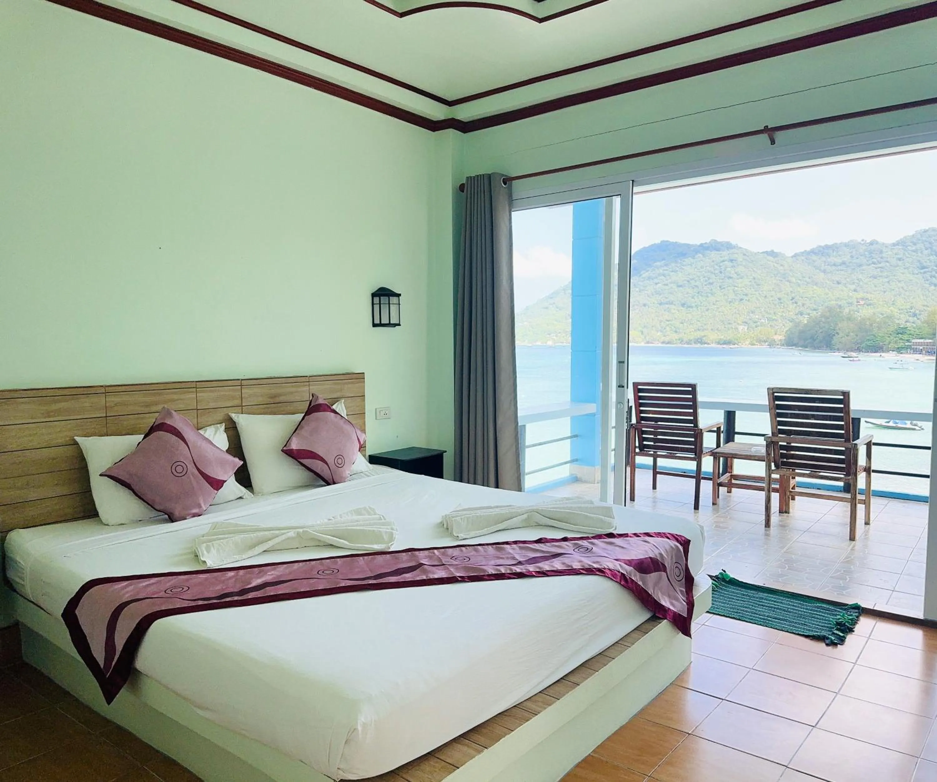Bed in Ocean View Resort