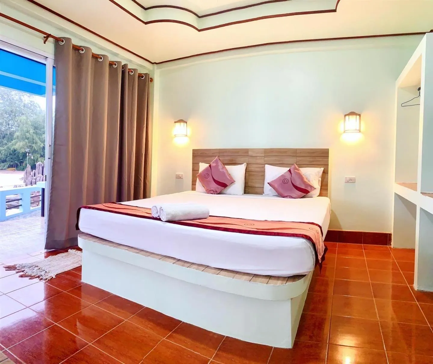 Bed in Ocean View Resort