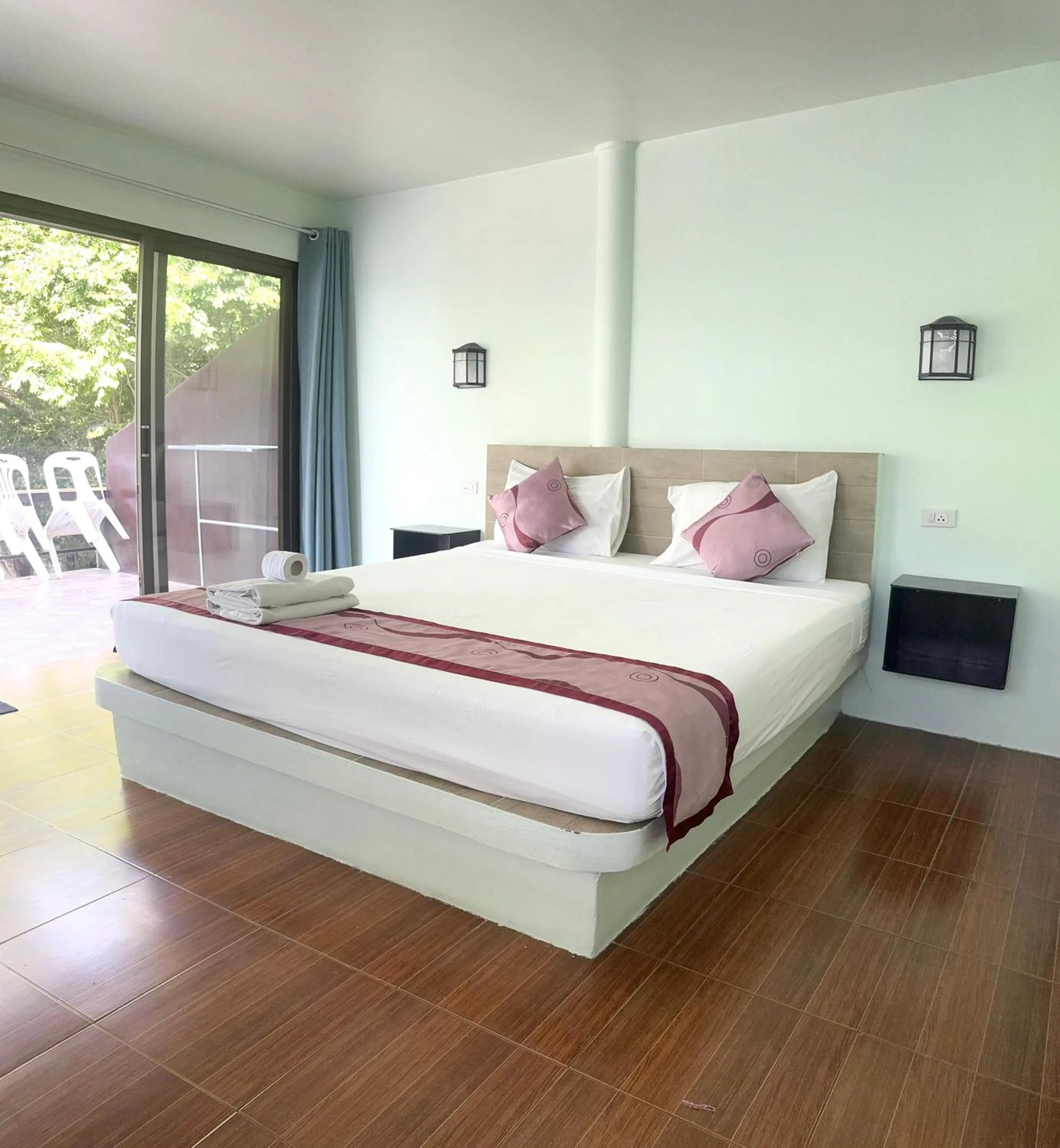 Bed in Ocean View Resort