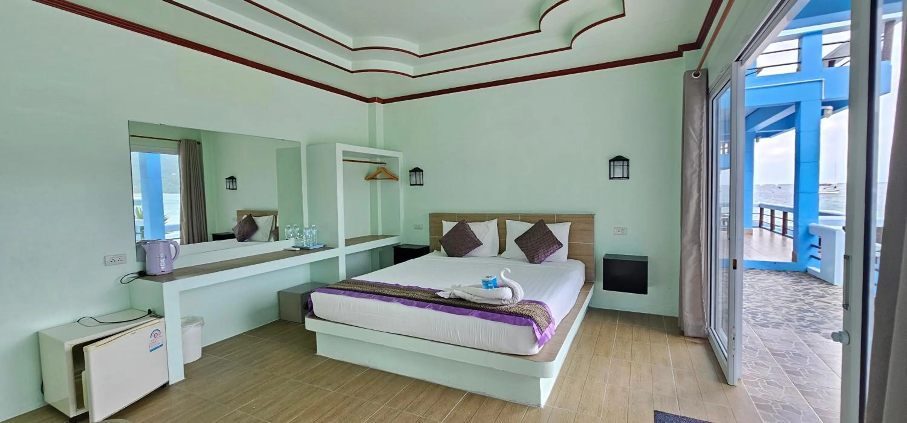 Bed in Ocean View Resort