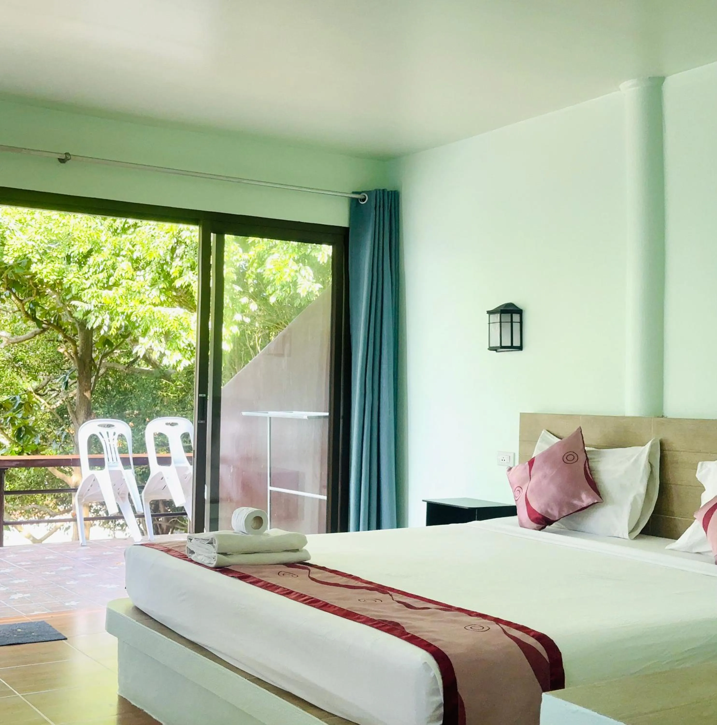 Bed in Ocean View Resort