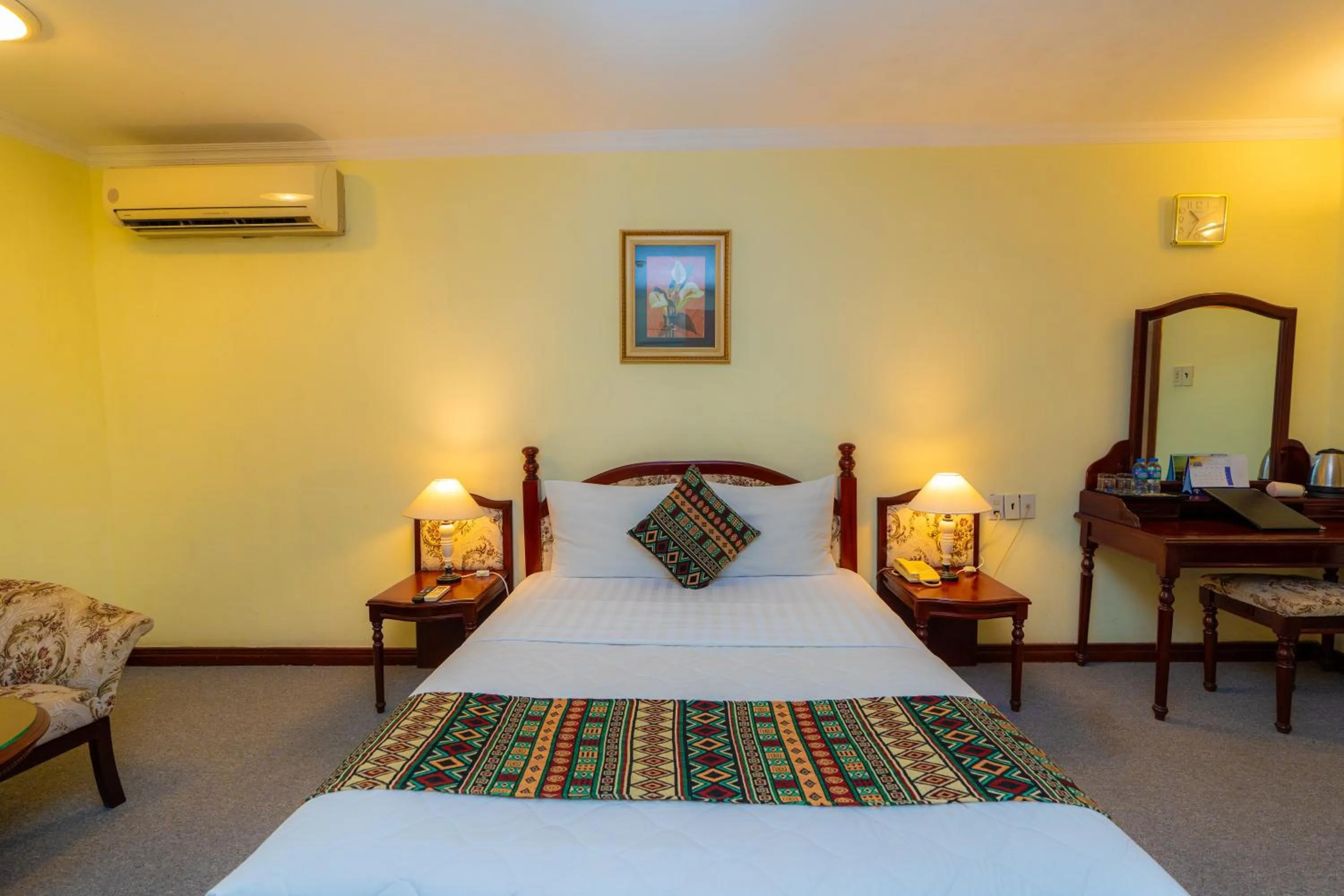 Bed in Hoang Ha Boutique Hotel