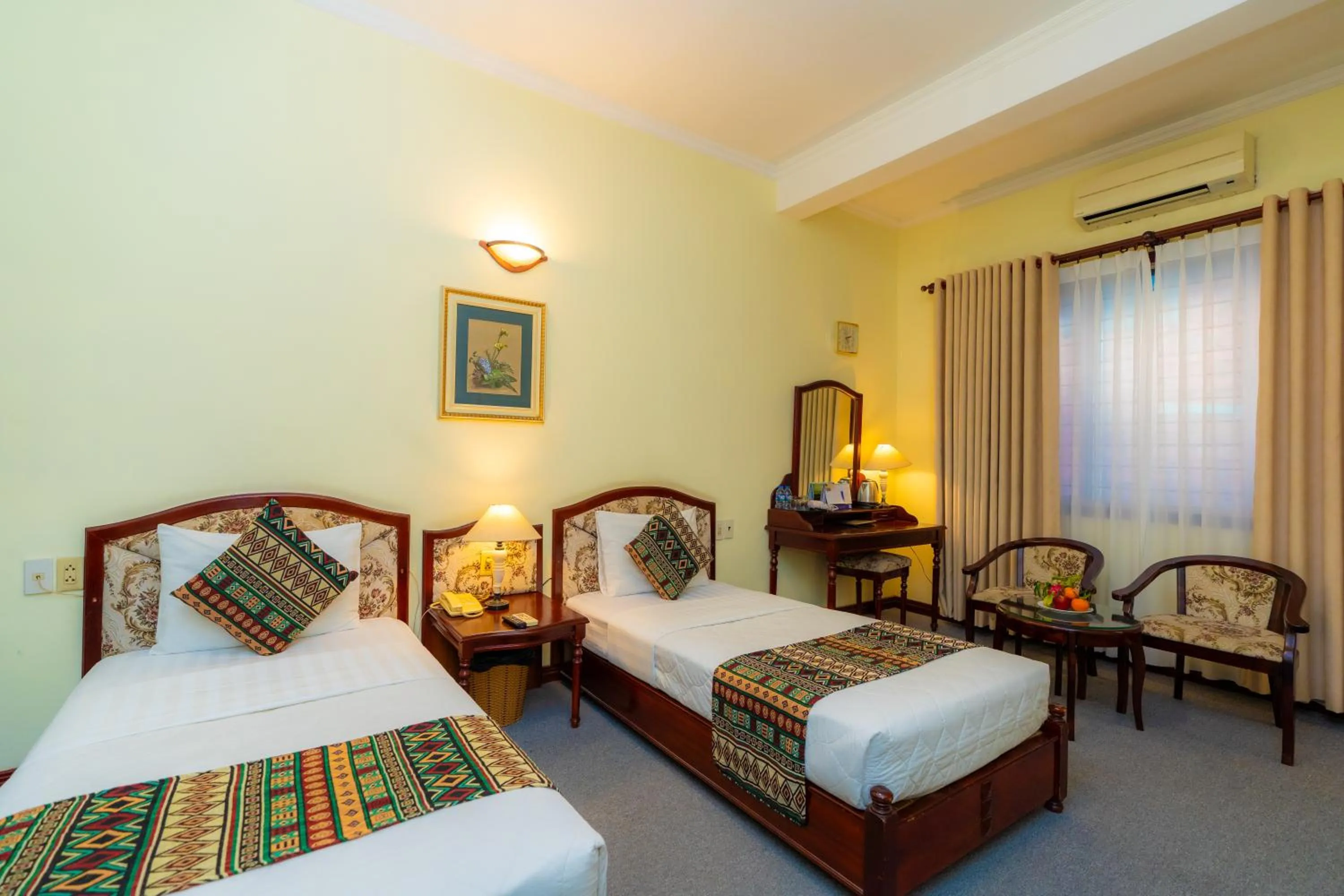 Bed in Hoang Ha Boutique Hotel