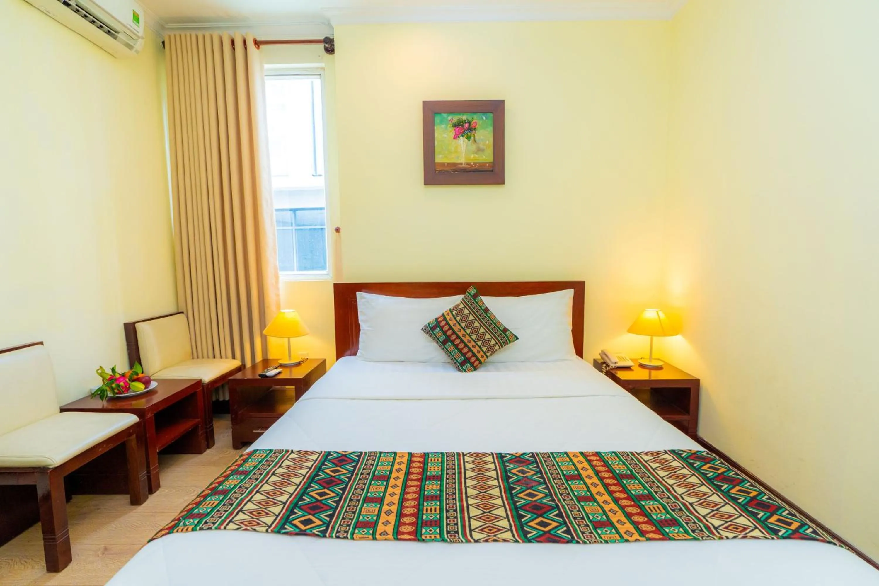 Bed in Hoang Ha Boutique Hotel