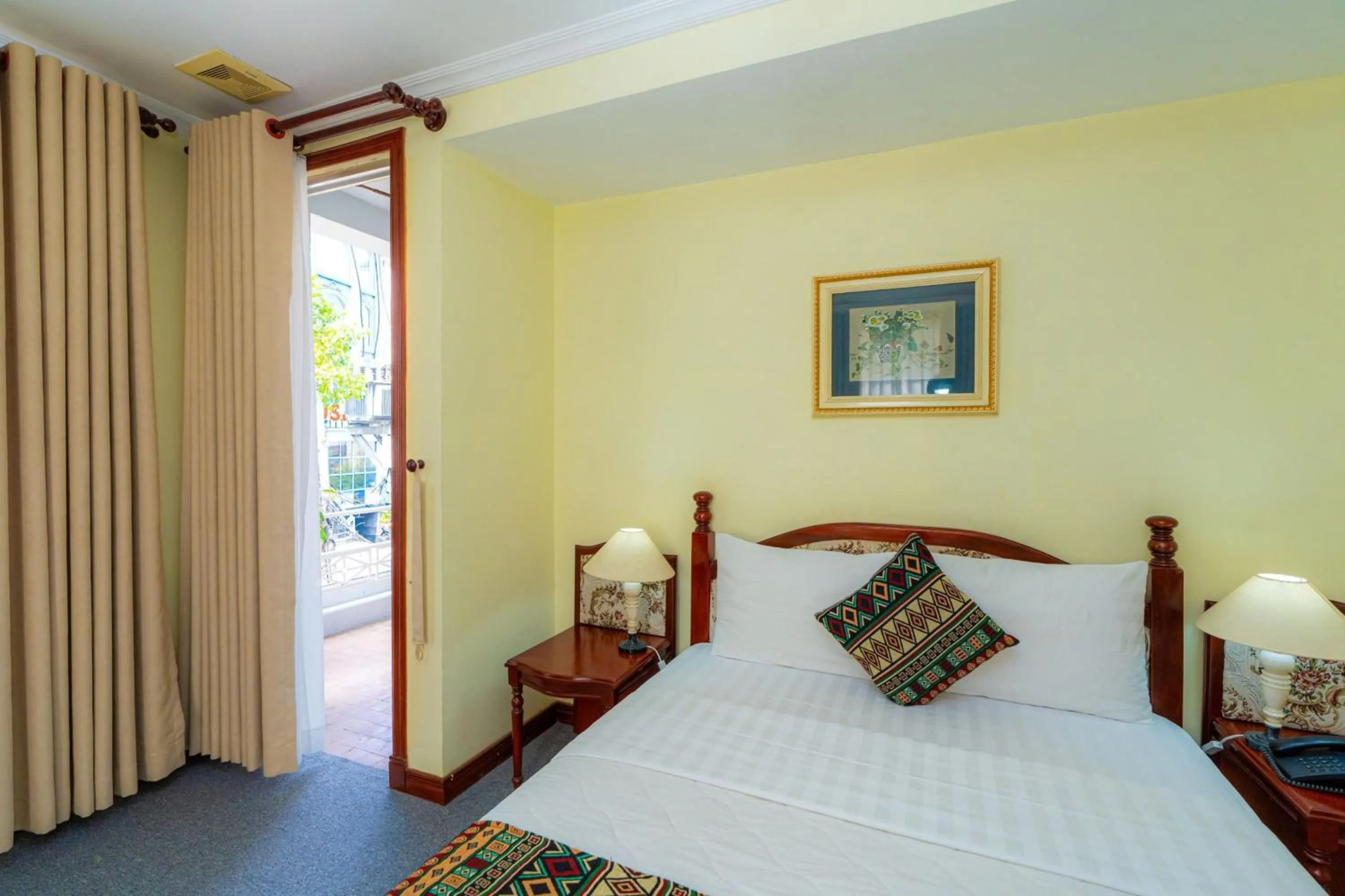 Bed in Hoang Ha Boutique Hotel