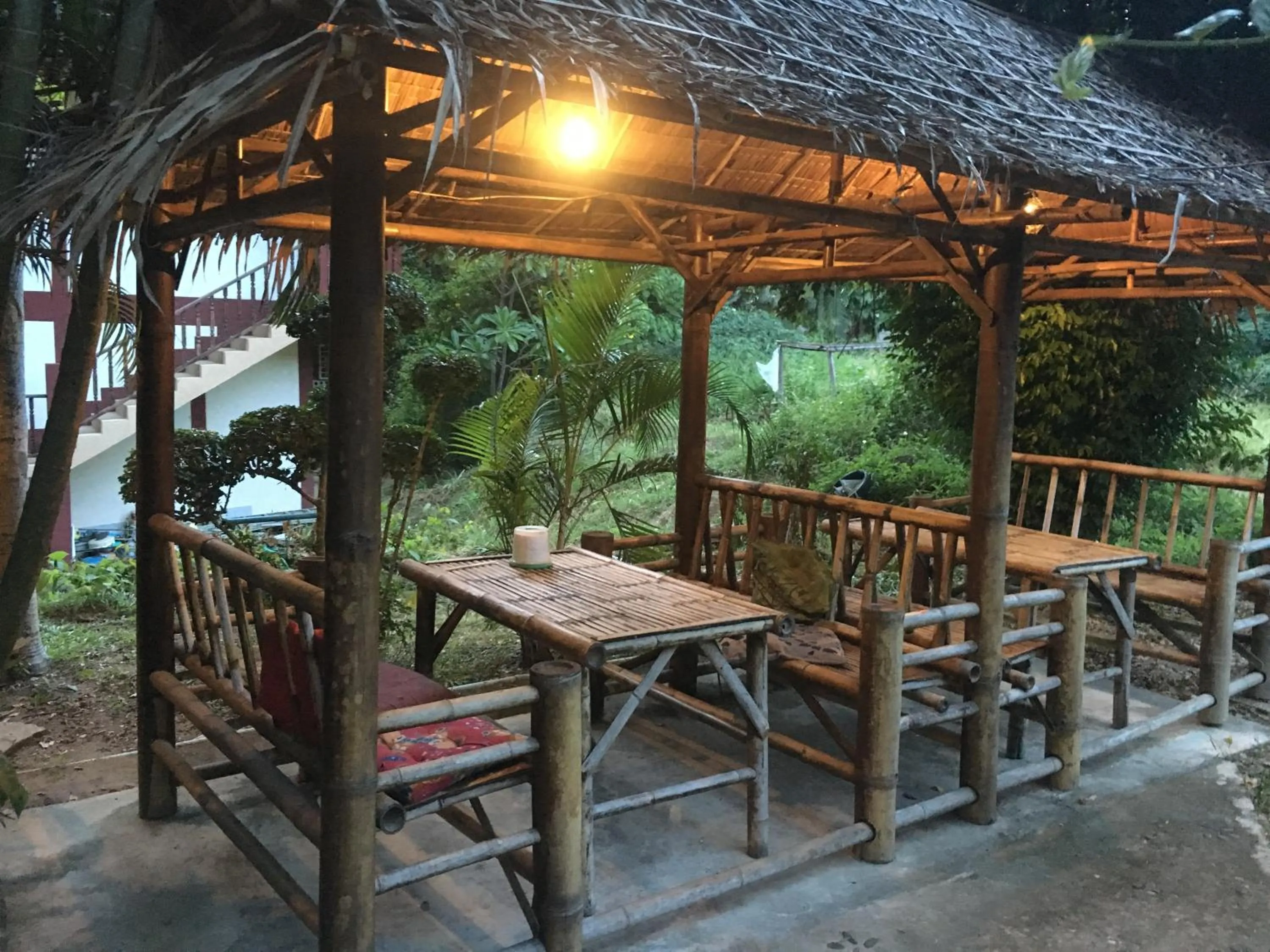 Patio in Jungle Hut Bungalows & Hotel
