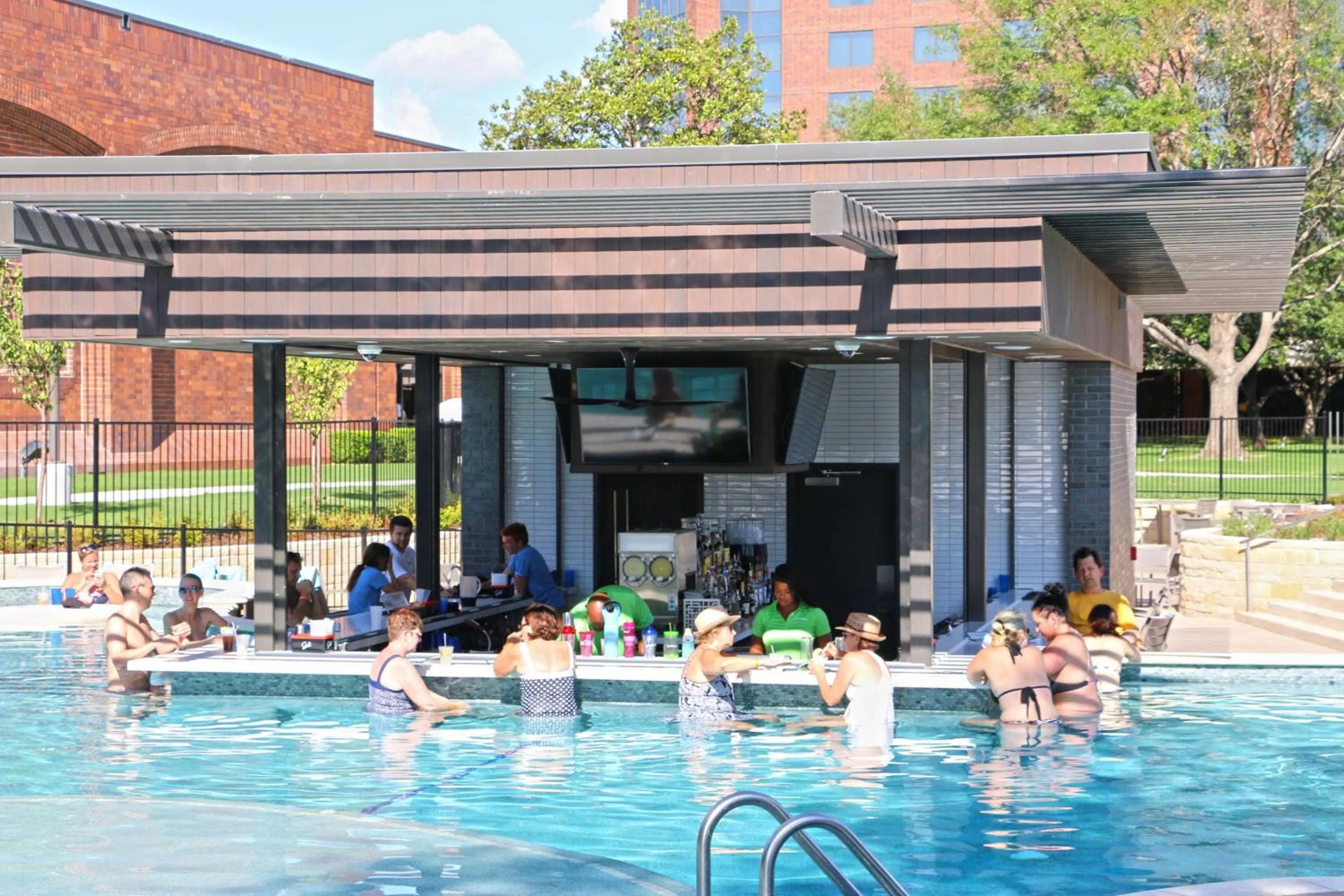 Pool view in Hilton Anatole