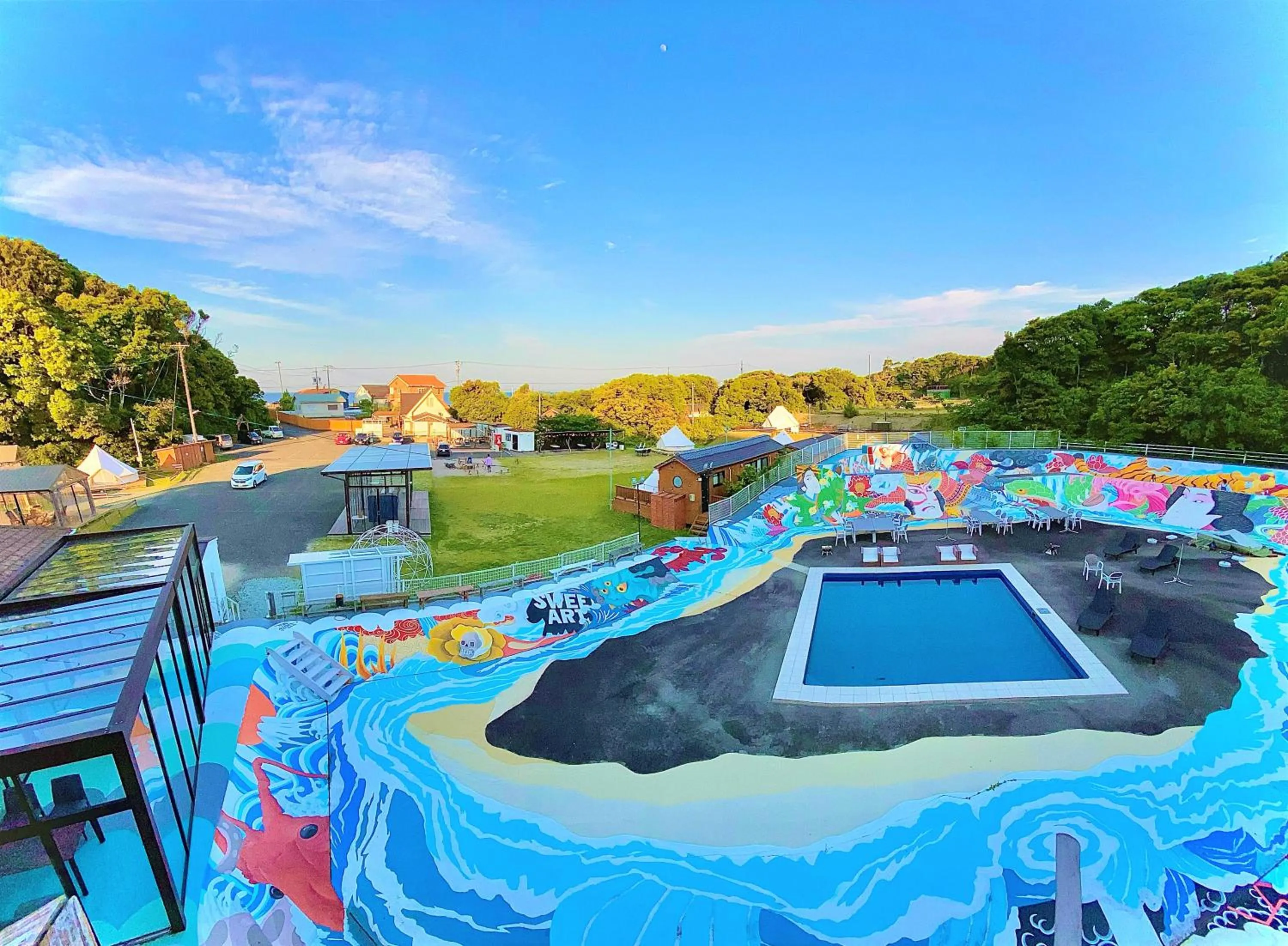 Pool view in Kabuku Resort