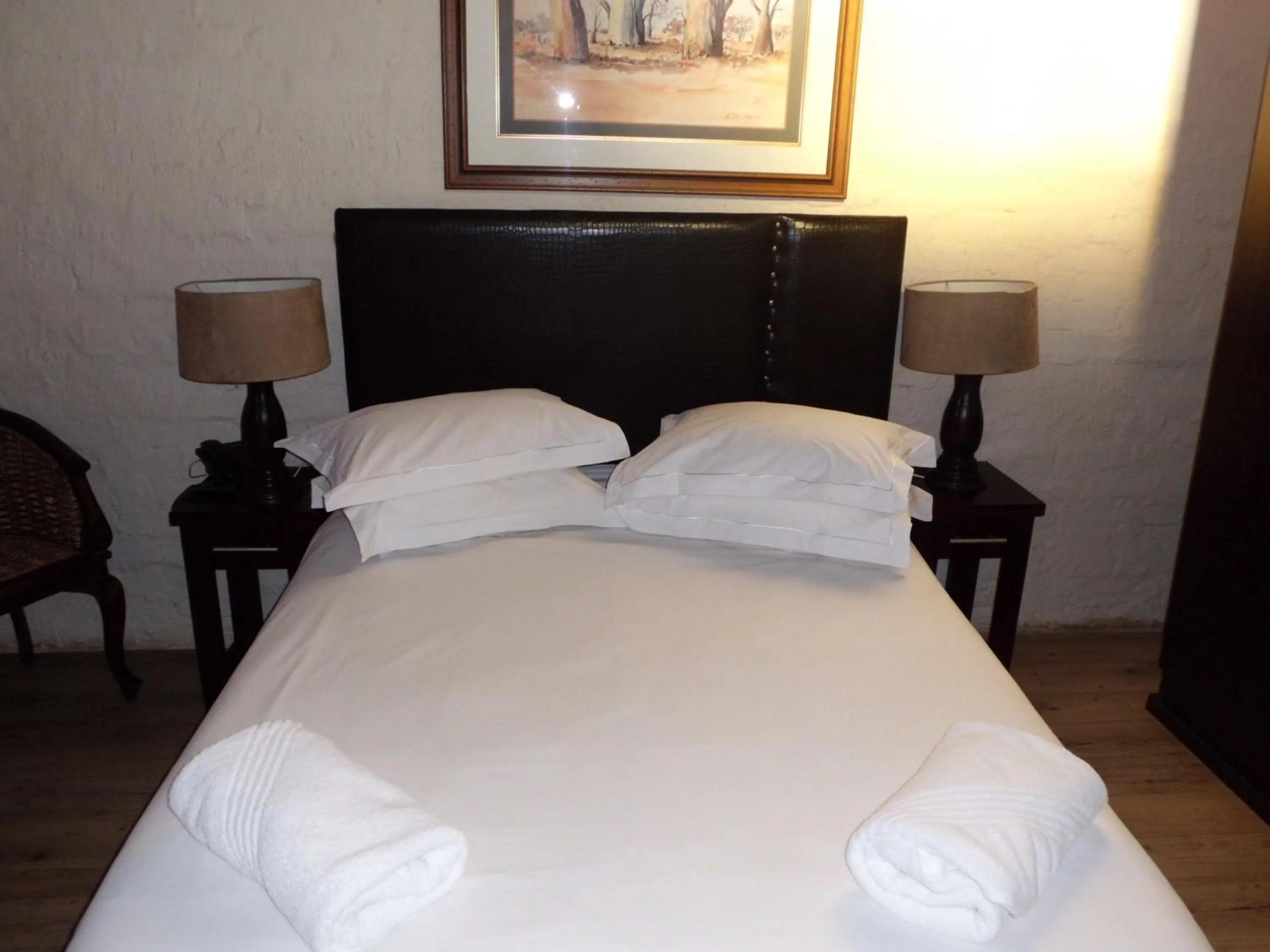 Bed in Bains Lodge - Sustainable Electricity