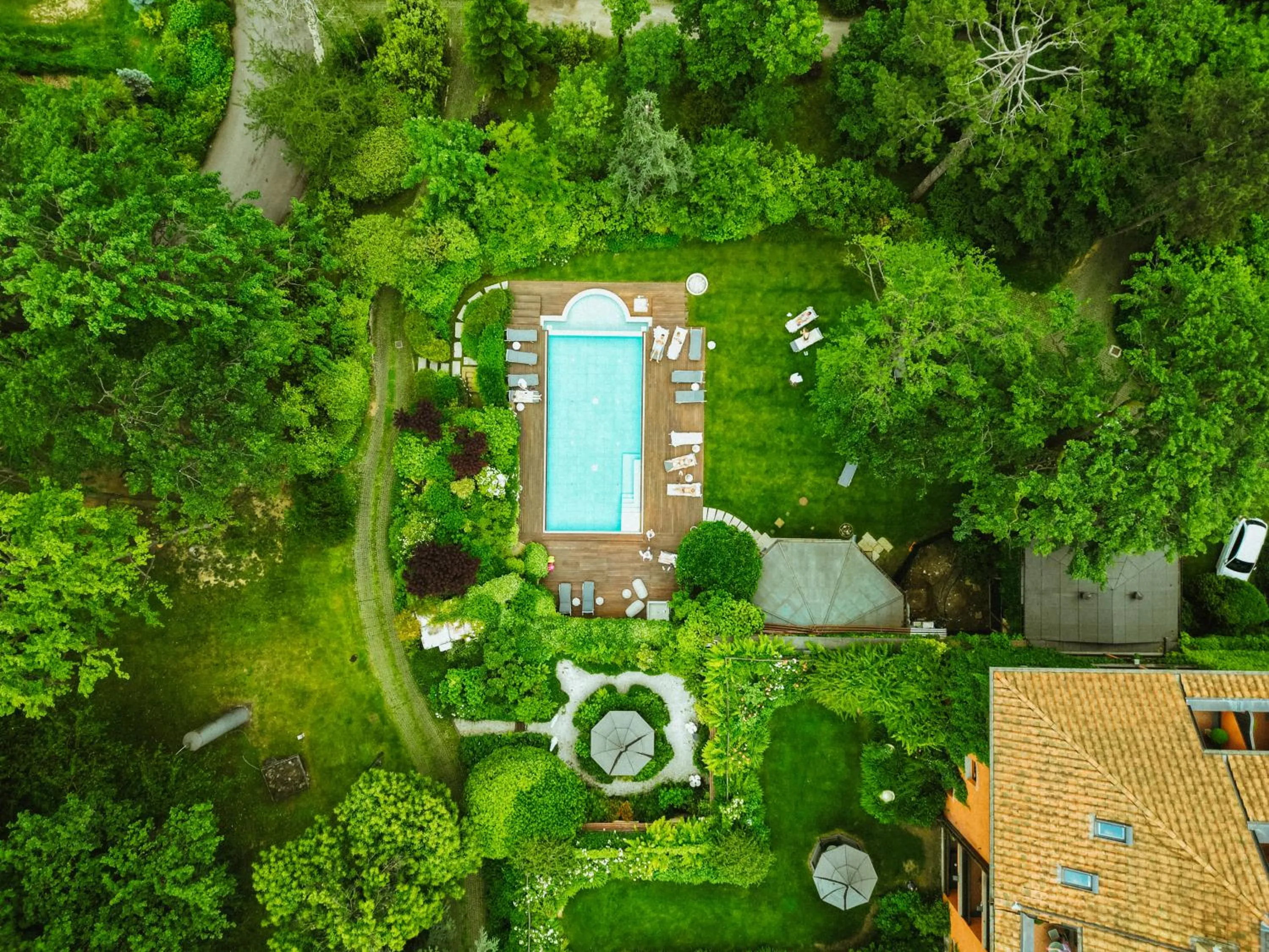 Bird's eye view in L'Albereta Relais & Chateaux