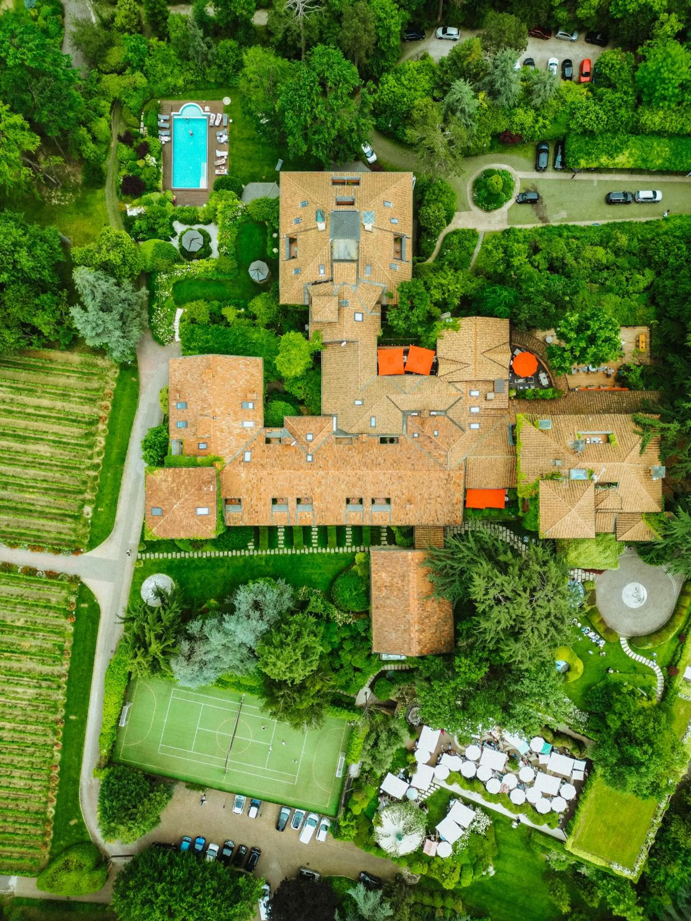 Bird's eye view in L'Albereta Relais & Chateaux