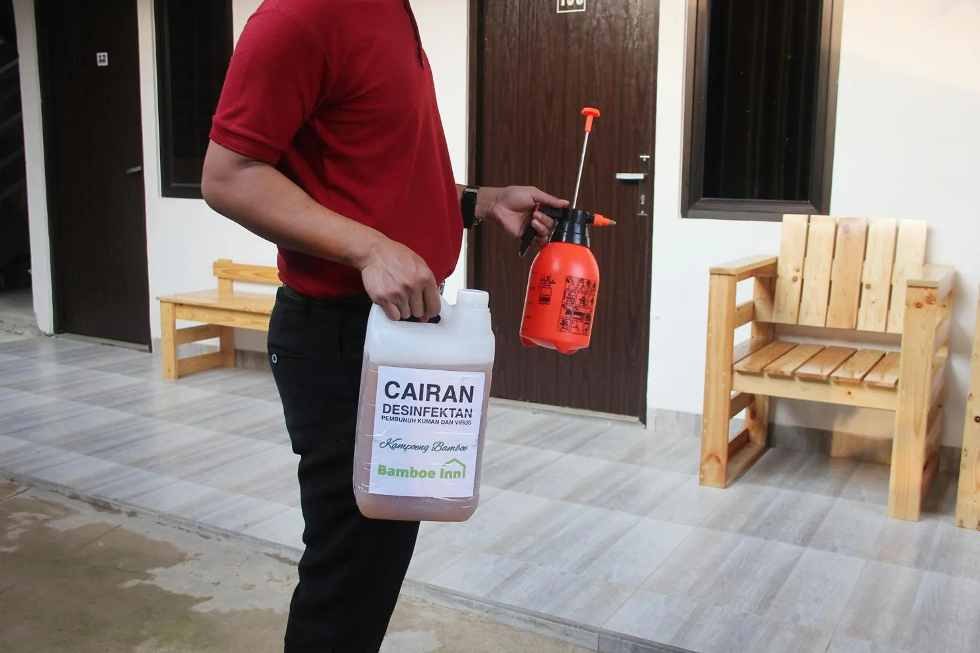 Staff in Bamboe Inn Homestay