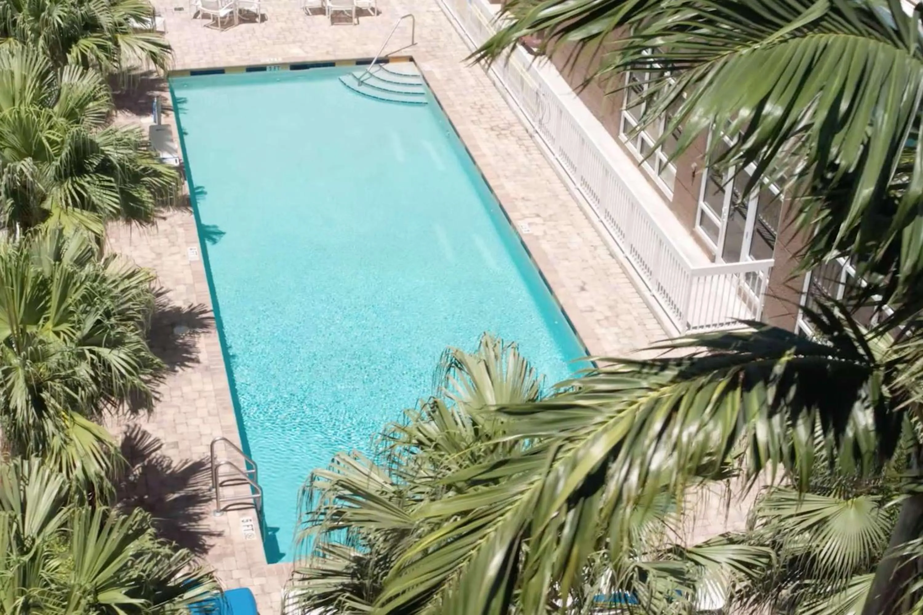 Pool view in Hampton Inn Hallandale Beach-Aventura