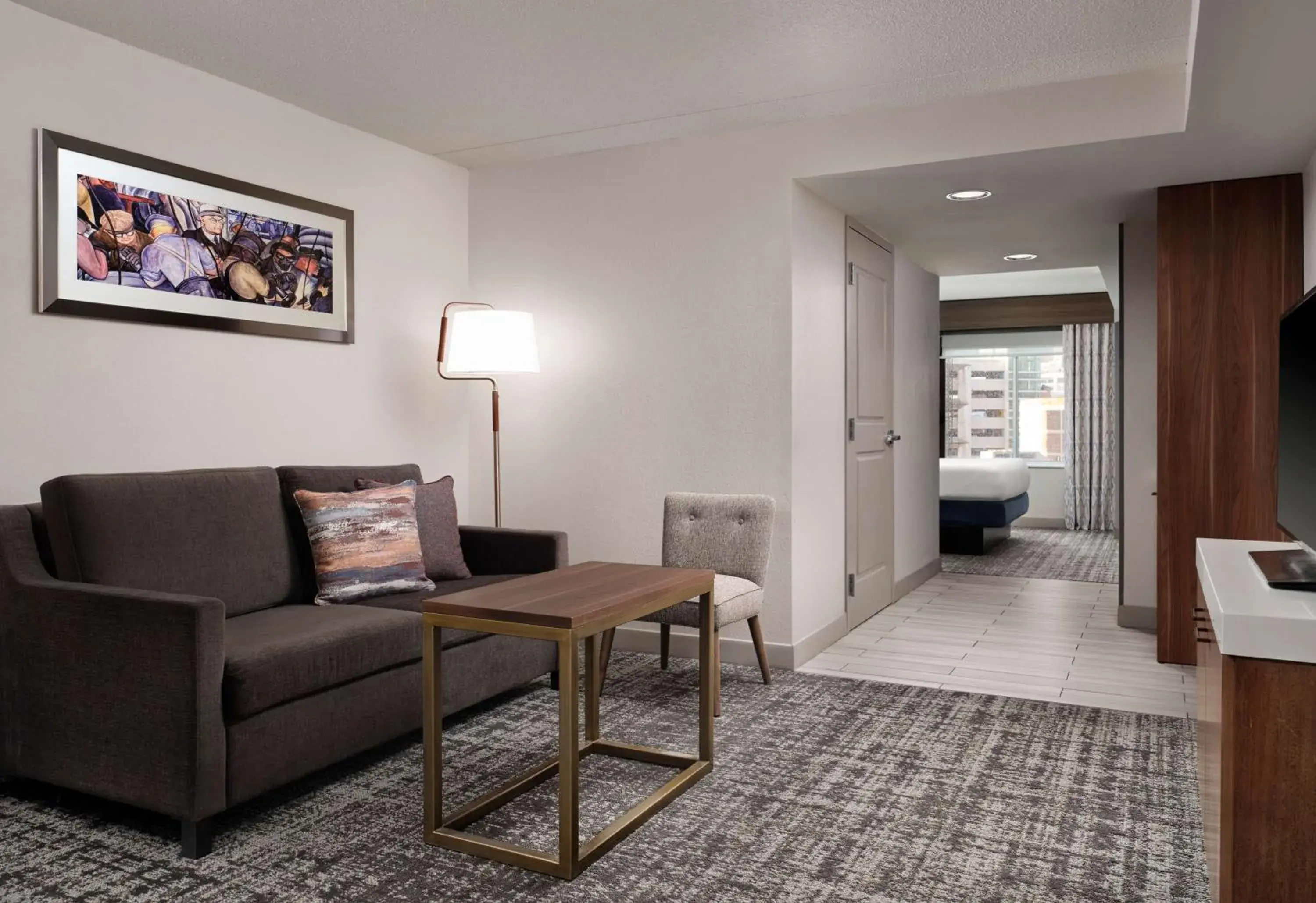 Living room in Hilton Garden Inn Detroit Downtown Living room in Hilton Garden Inn Detroit Downtown