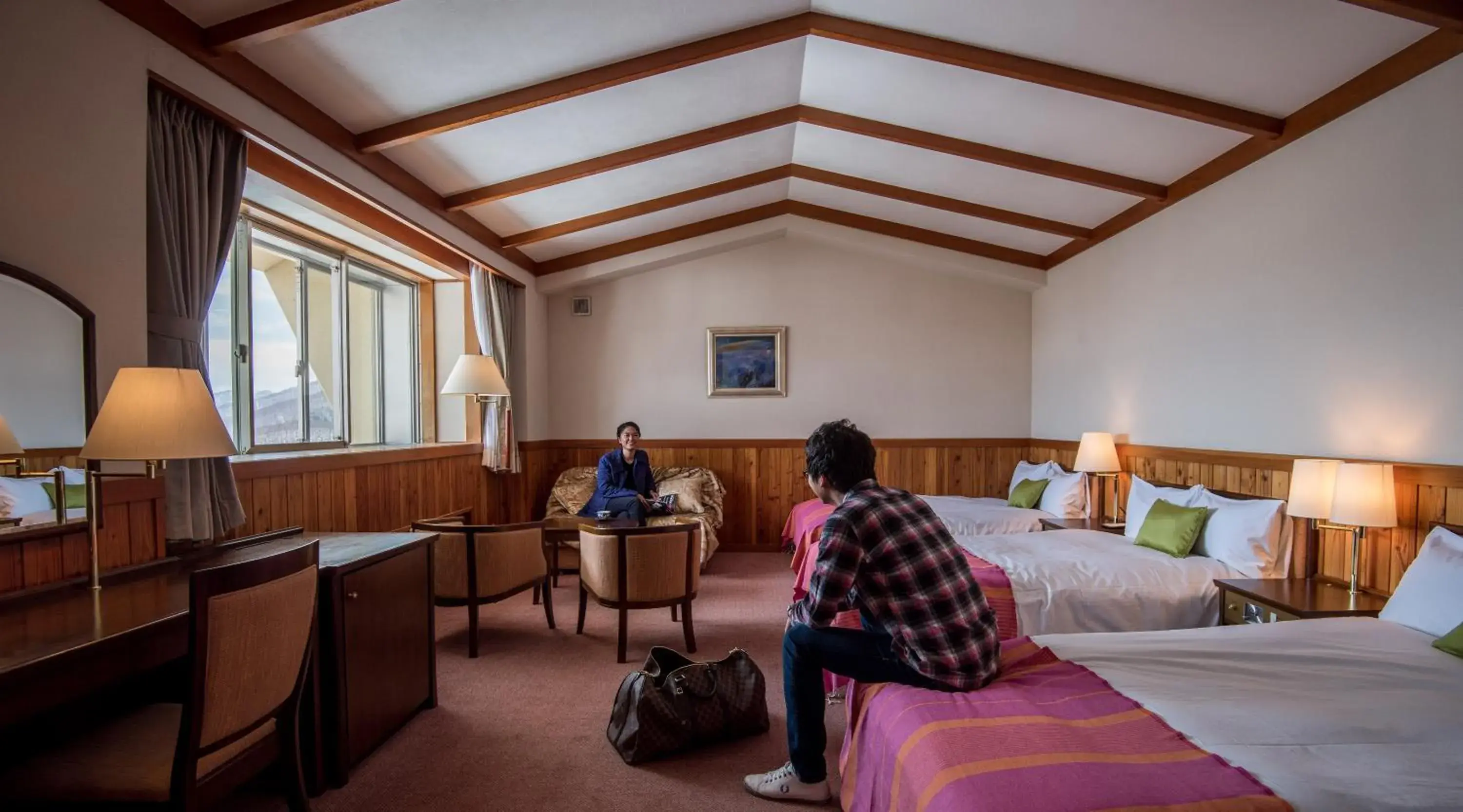 Bed in Okushiga Kogen Hotel