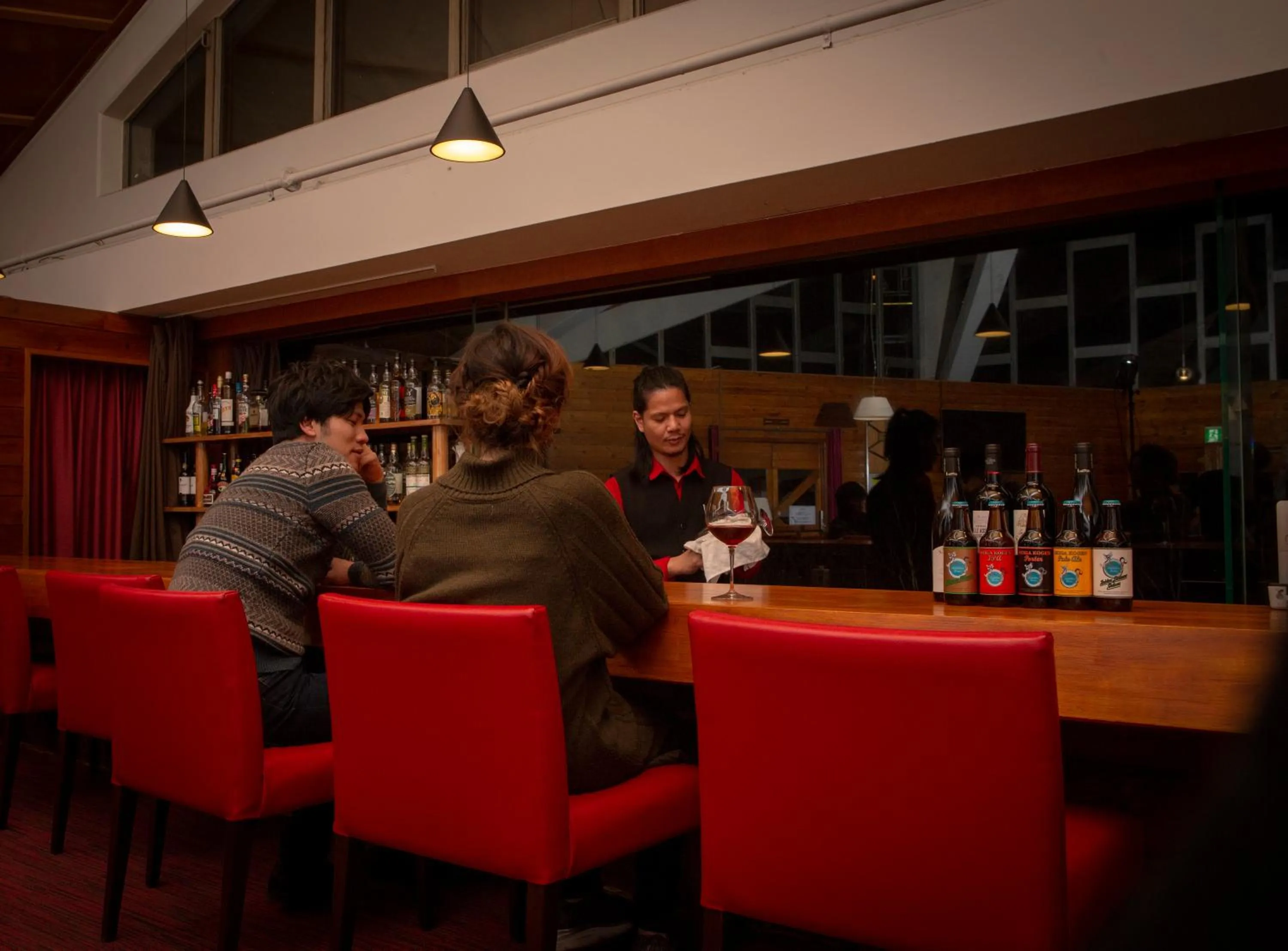 Lounge or bar in Okushiga Kogen Hotel