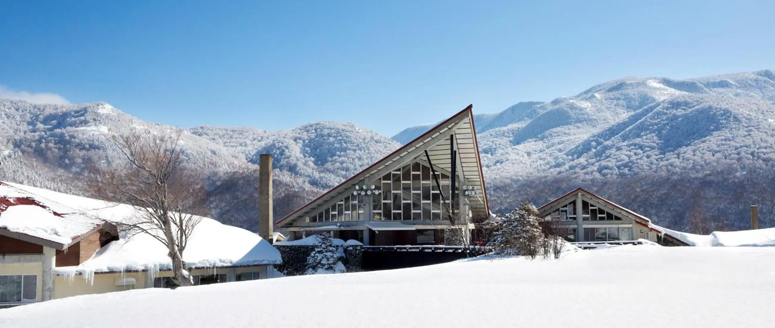 Property building, Winter in Okushiga Kogen Hotel