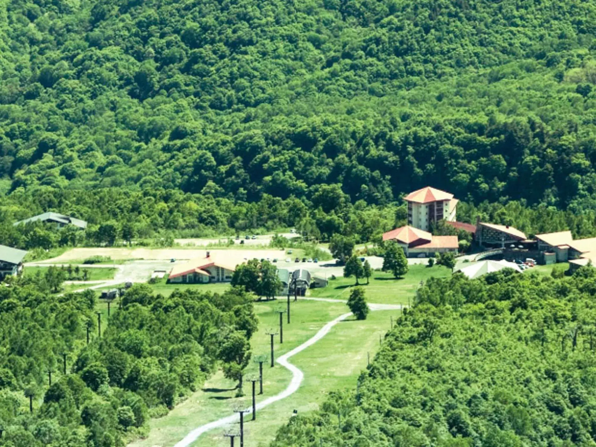 Property building, Bird's-eye View in Okushiga Kogen Hotel