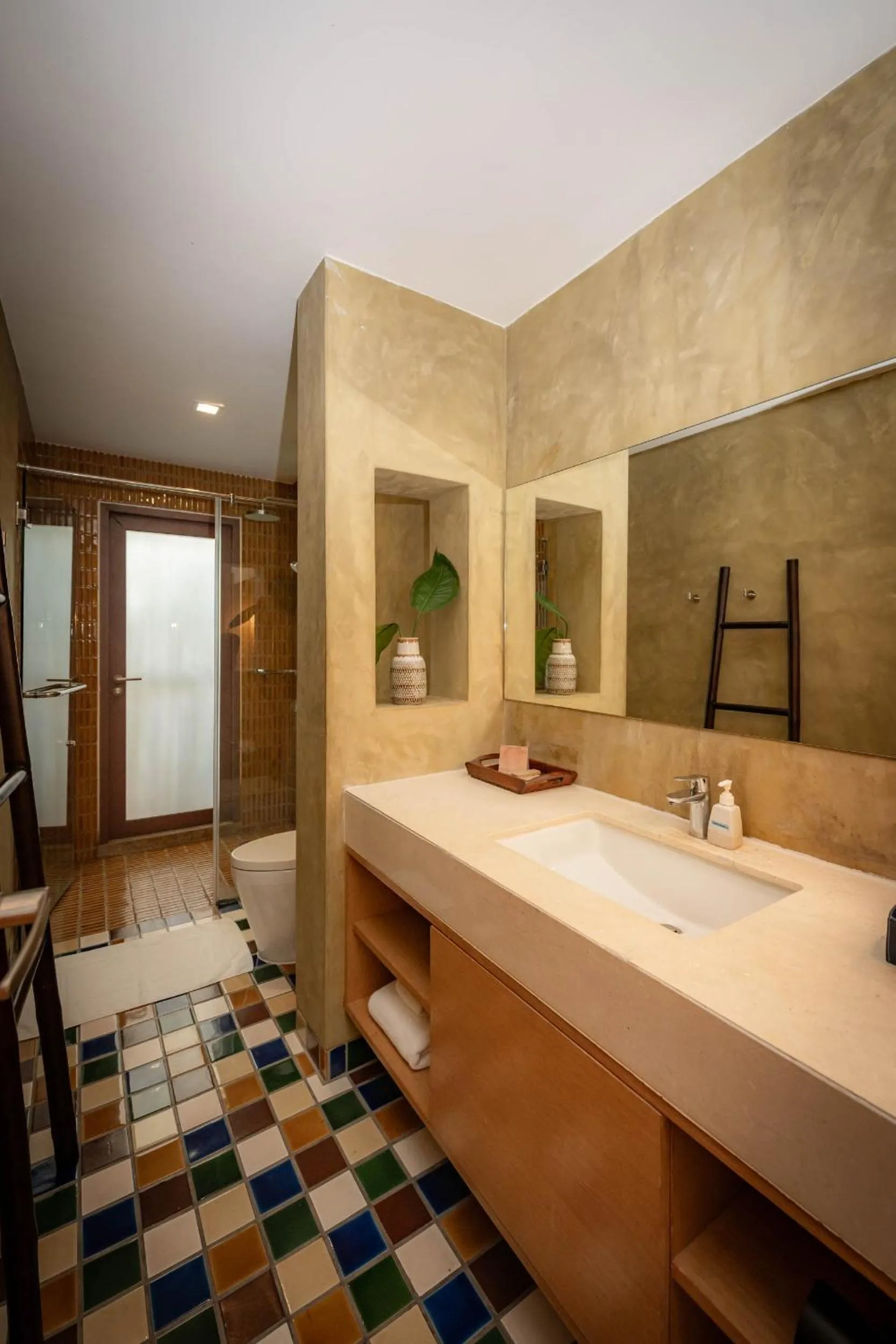 Bathroom, Bed in Prana Resort Nandana