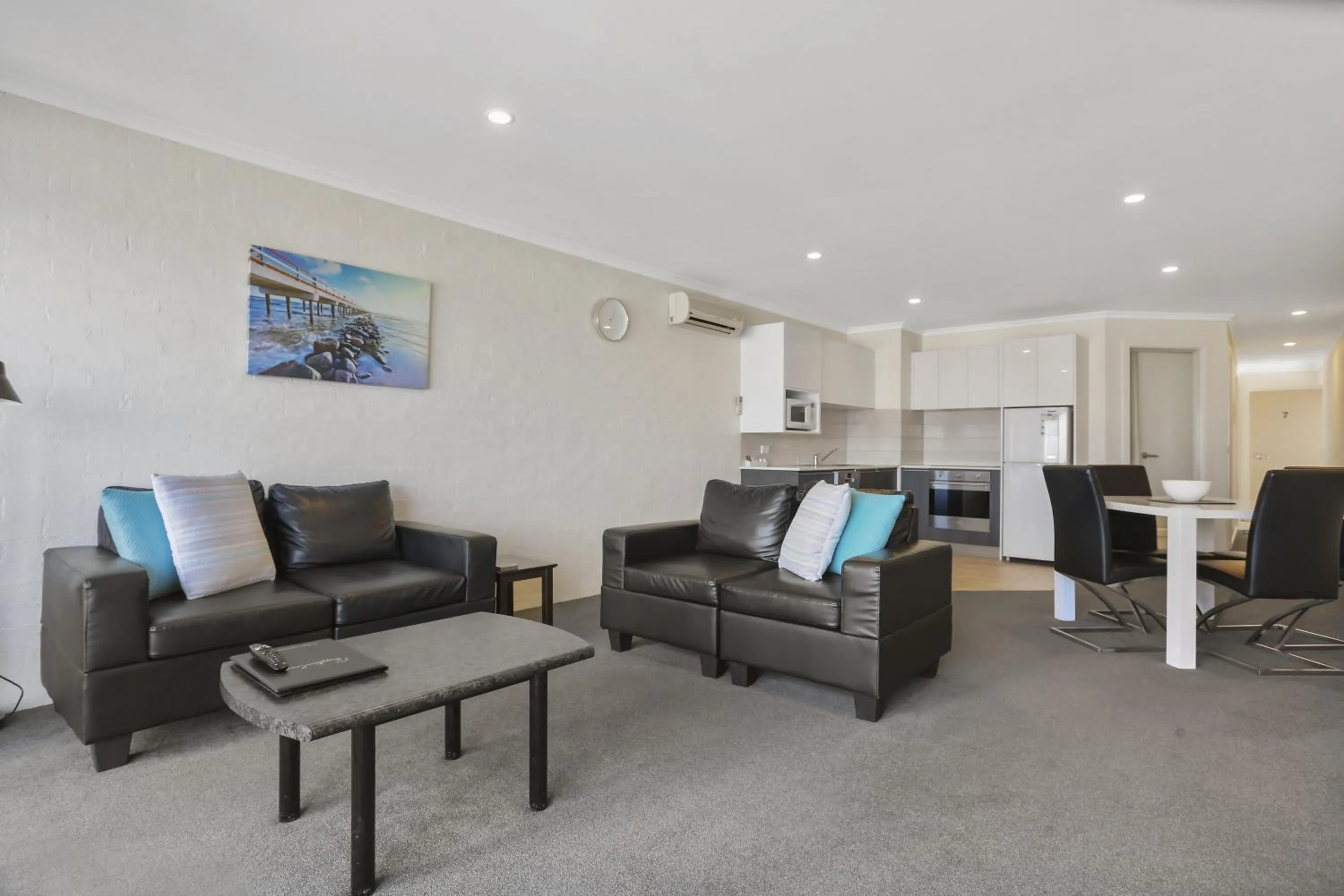 Living room in Crown Apartments