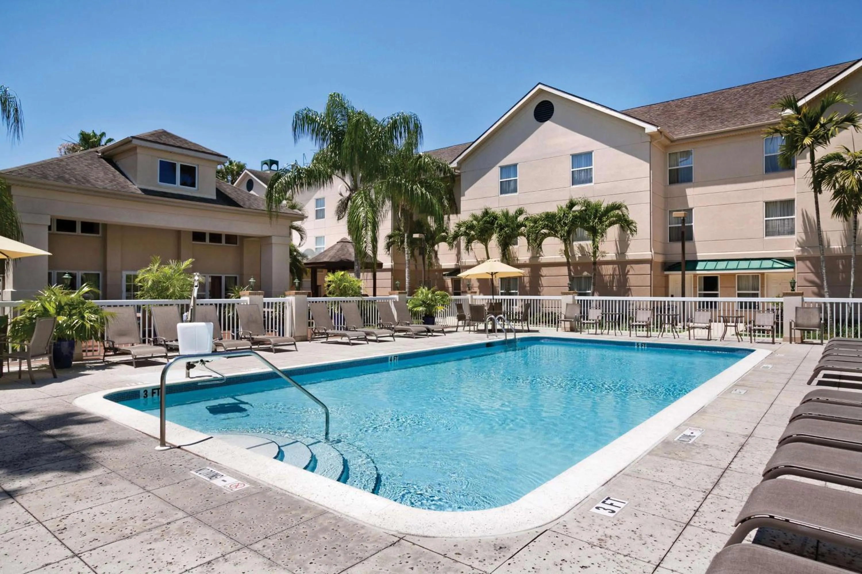 Pool view in Homewood Suites by Hilton Fort Myers