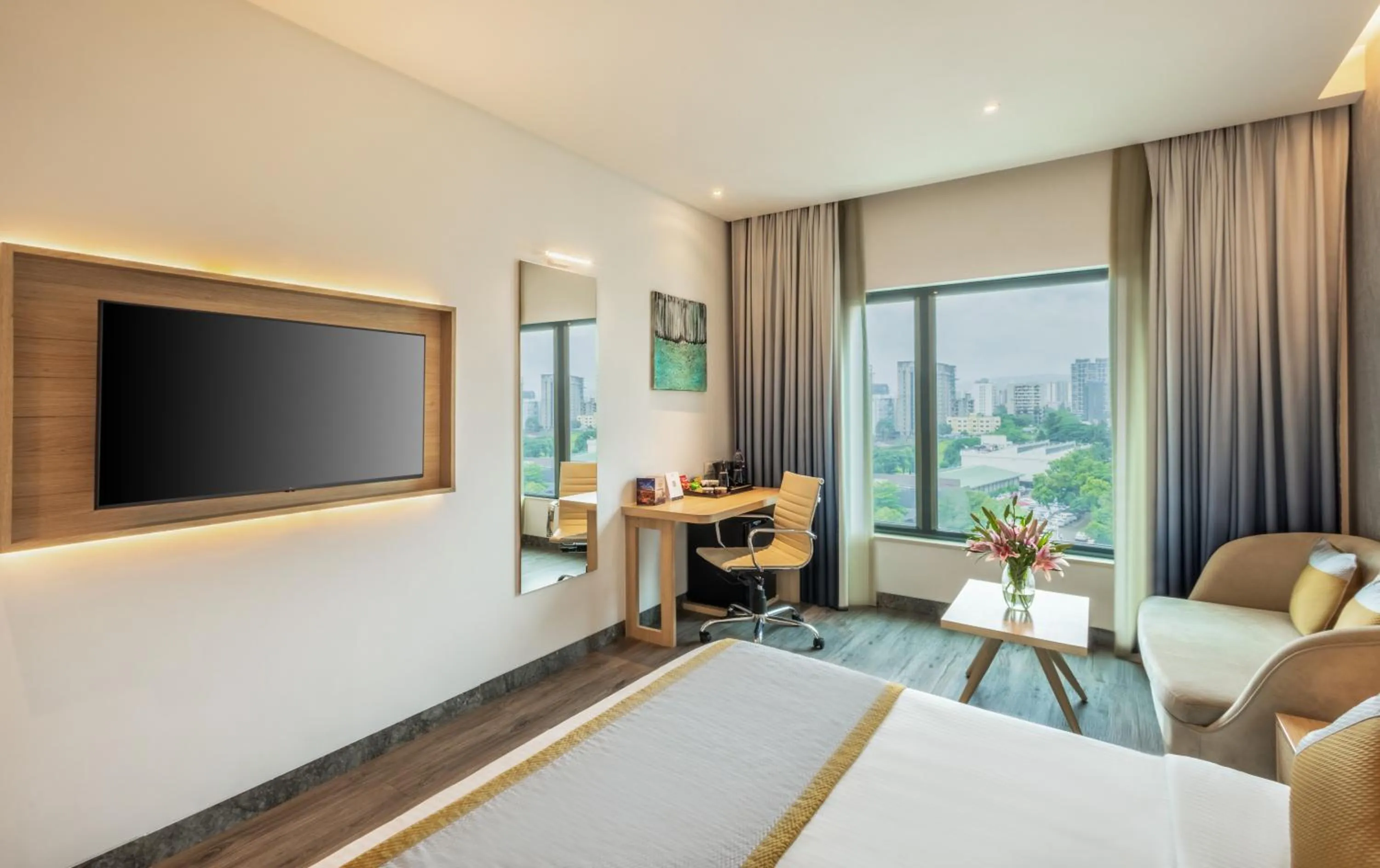 Bedroom, Bed in Sayaji Pune