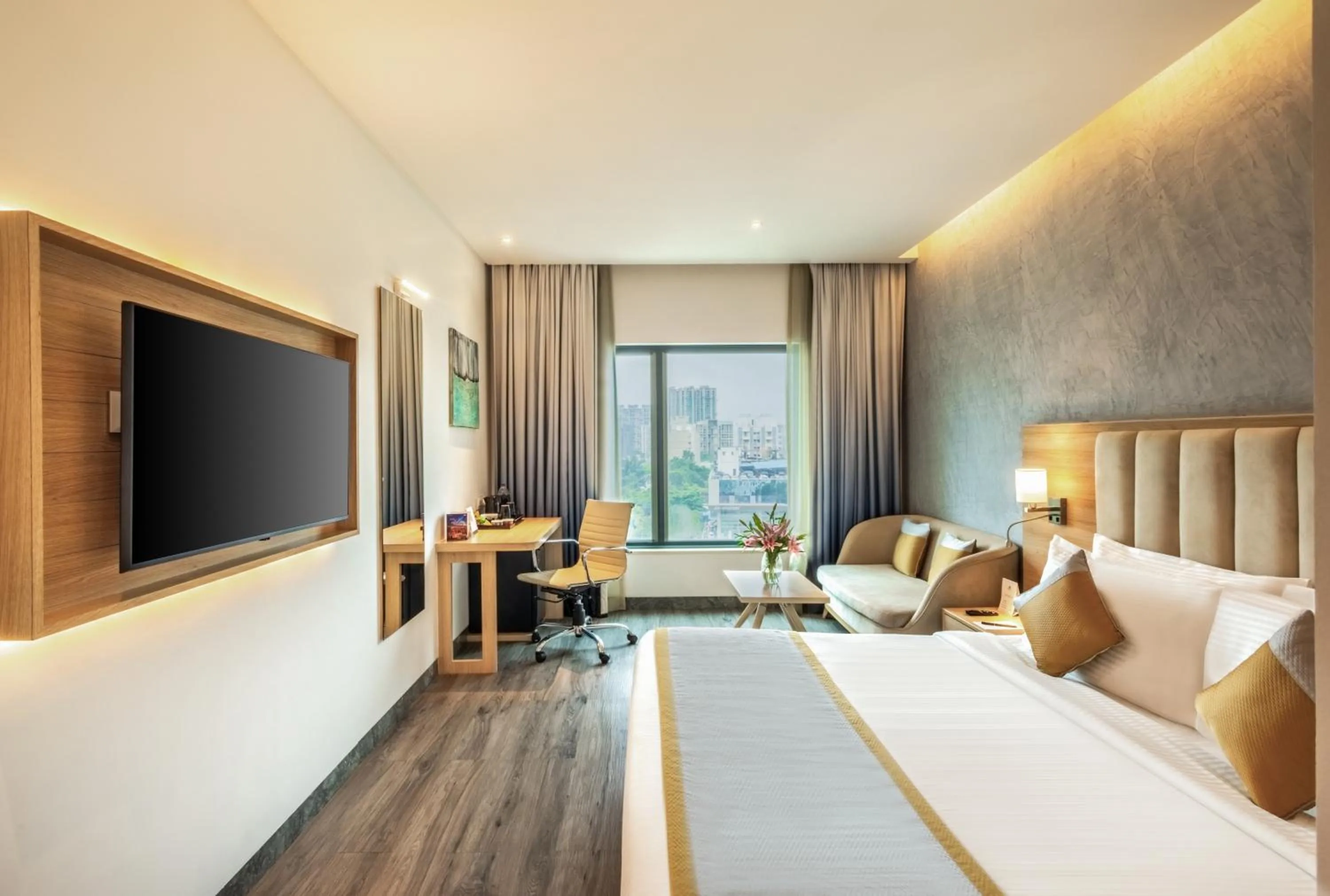 Bedroom, Bed in Sayaji Pune