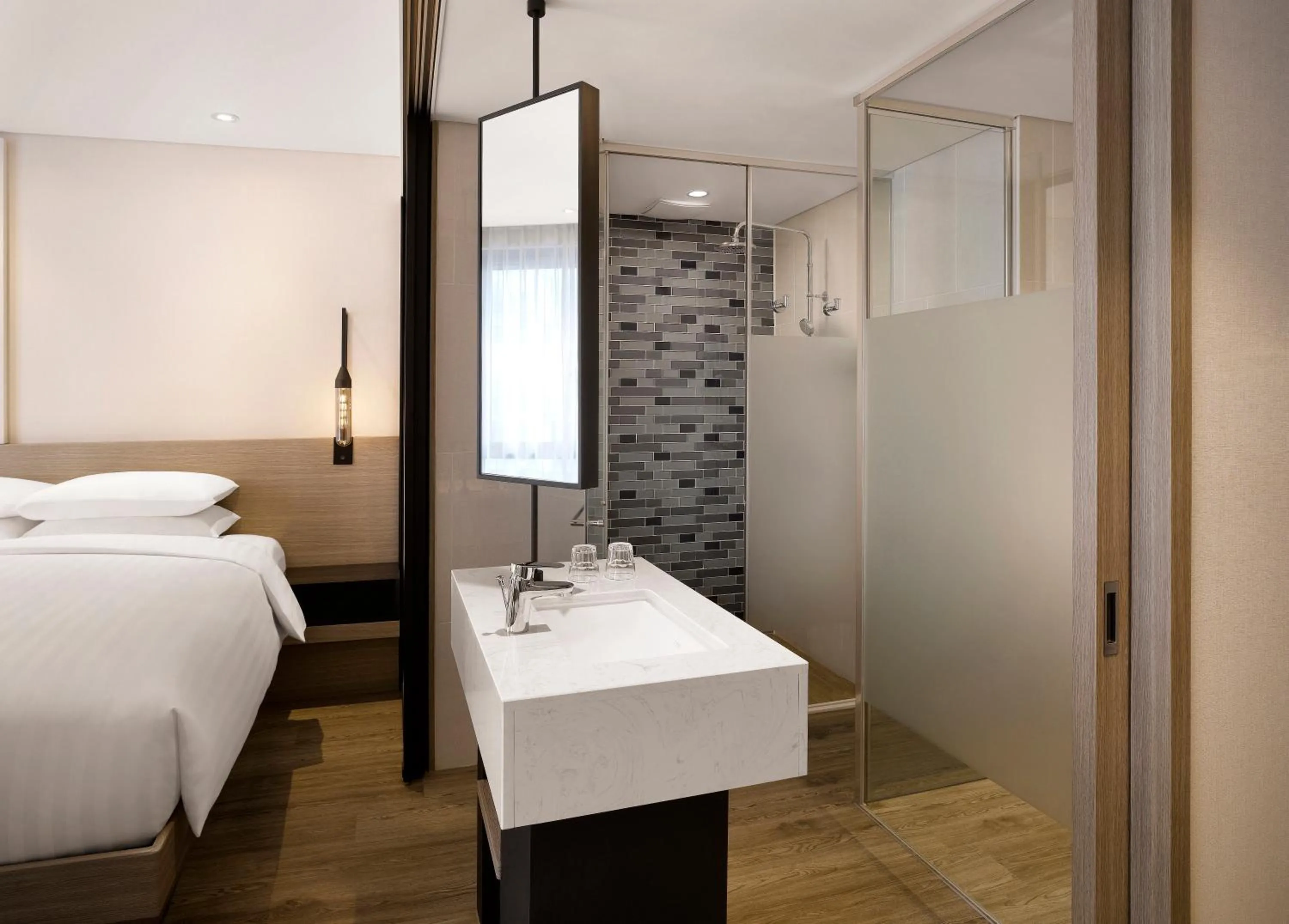 Bathroom, Bed in Fairfield by Marriott Busan