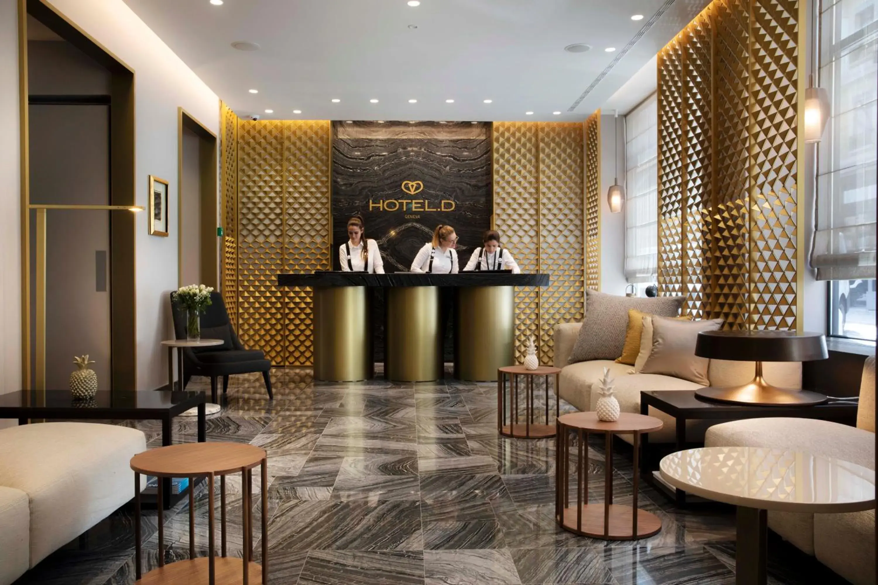 Lobby or reception in Hotel D Geneva Lobby or reception in Hotel D Geneva