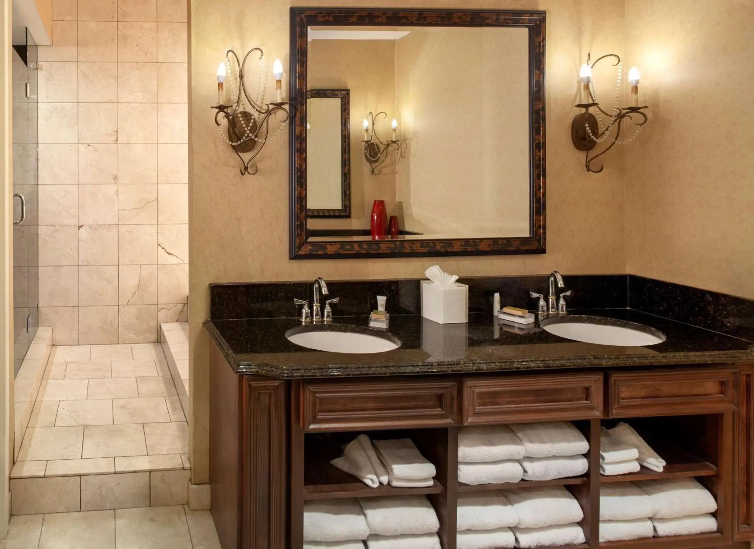 Bathroom in Hilton Fort Worth Bathroom in Hilton Fort Worth