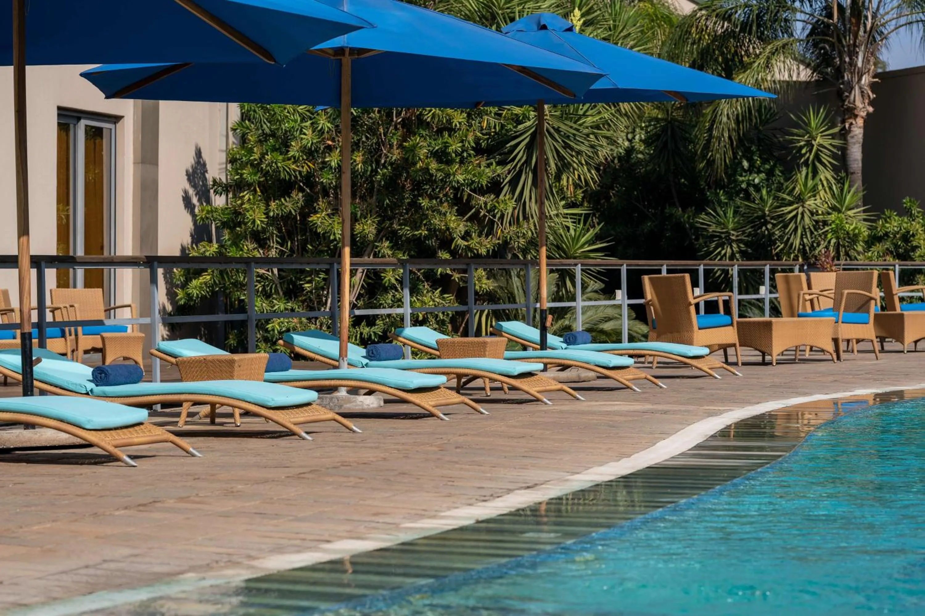 Pool view in Radisson Blu Hotel Lusaka