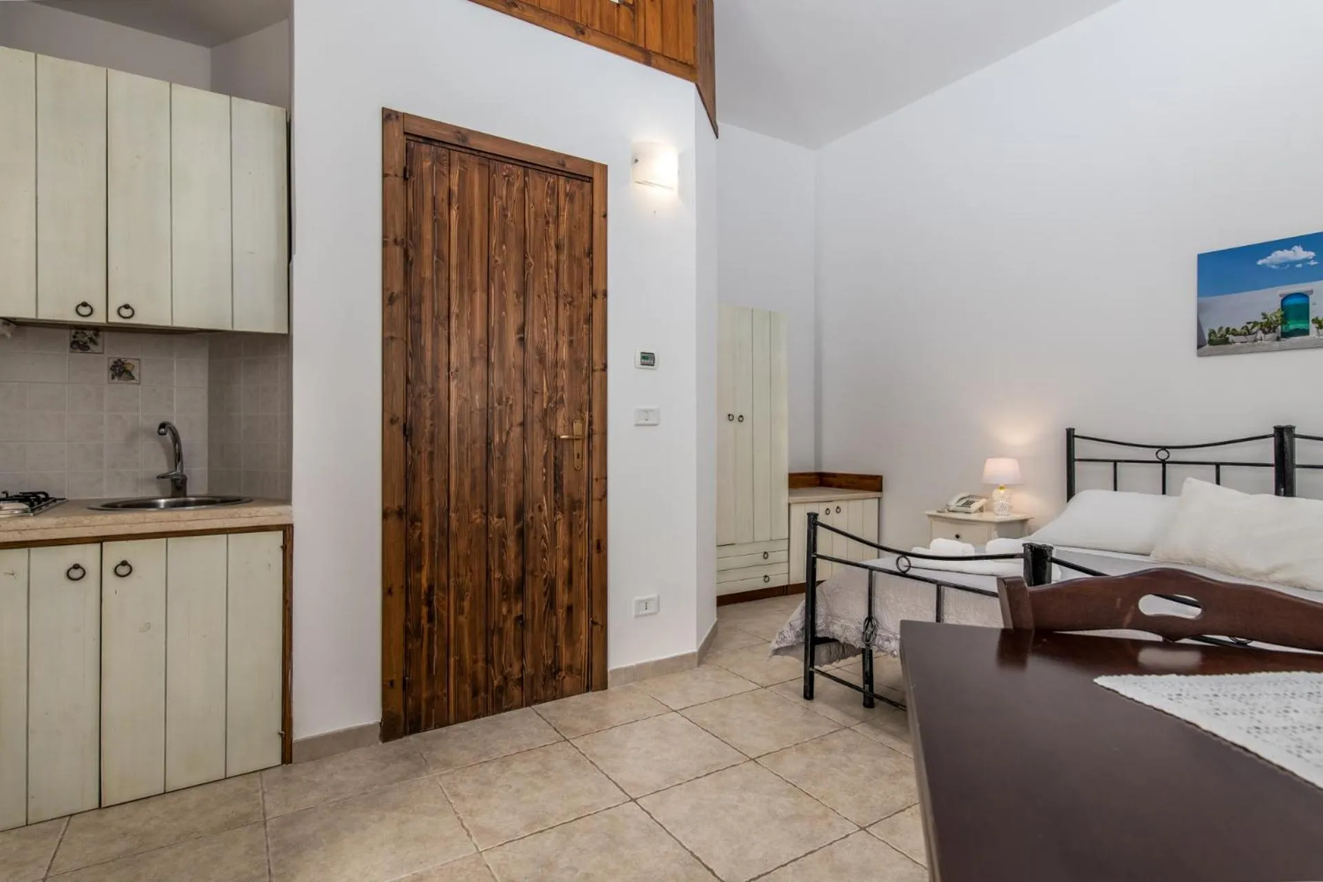 Kitchen or kitchenette, Bed in Masseria Valente