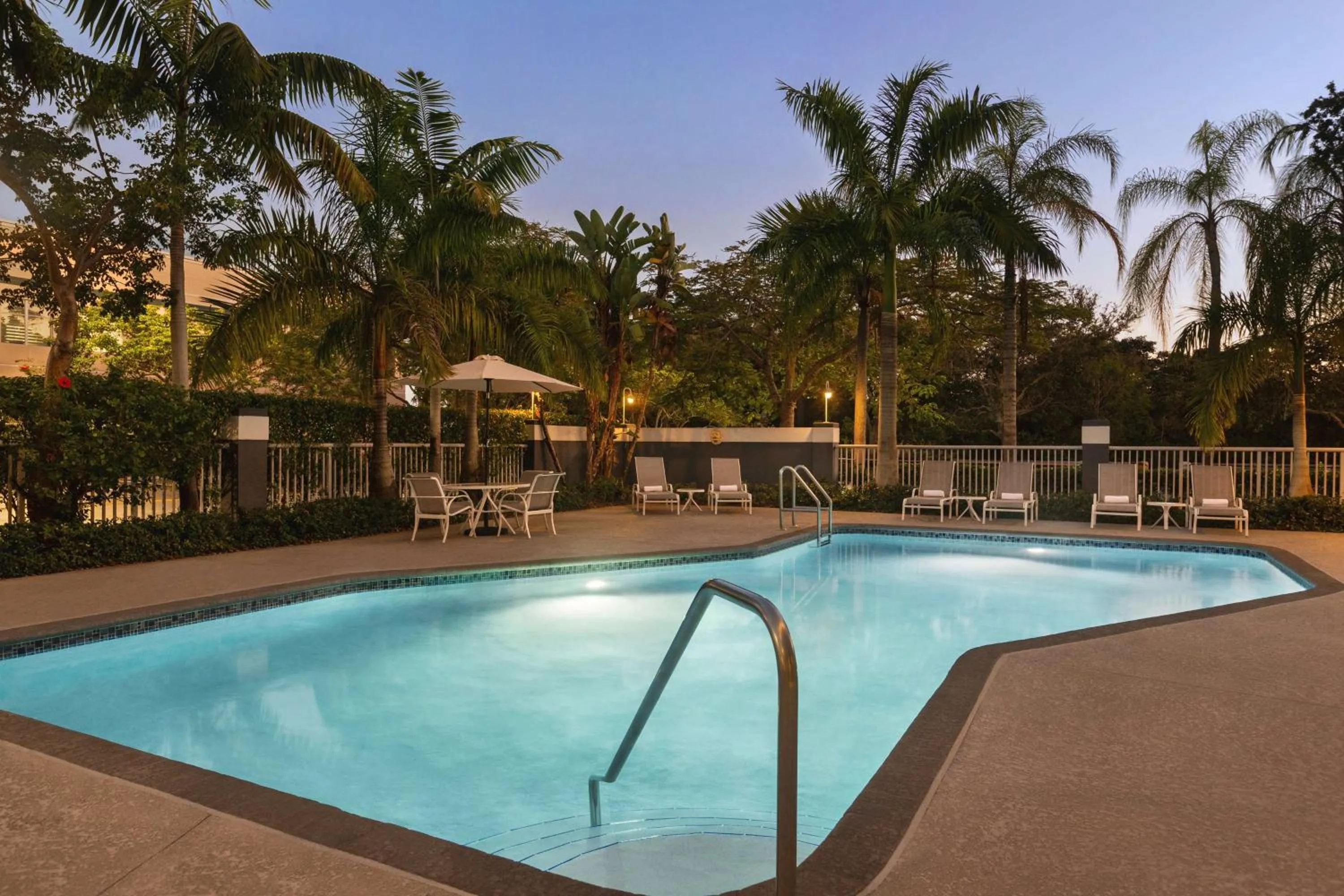Pool view in Hampton Inn Pembroke Pines